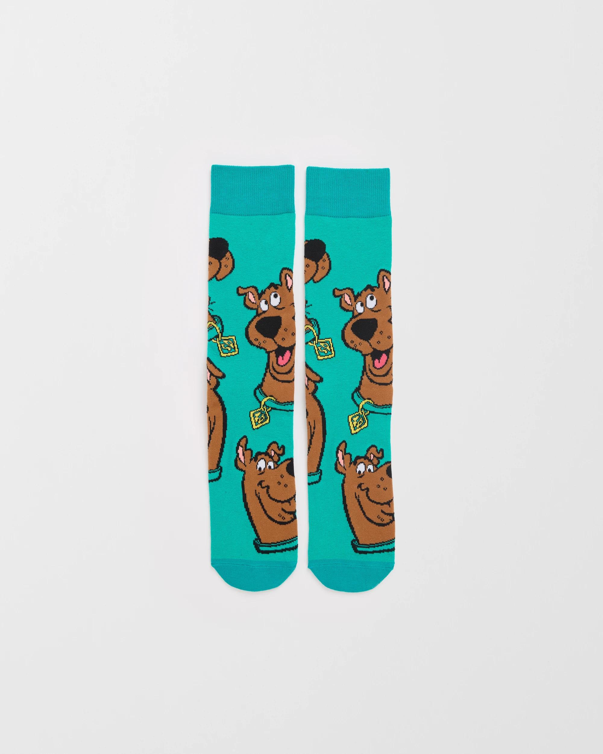 1 Swag Scooby Doo Crew Socks TEAL, 1 of 3
