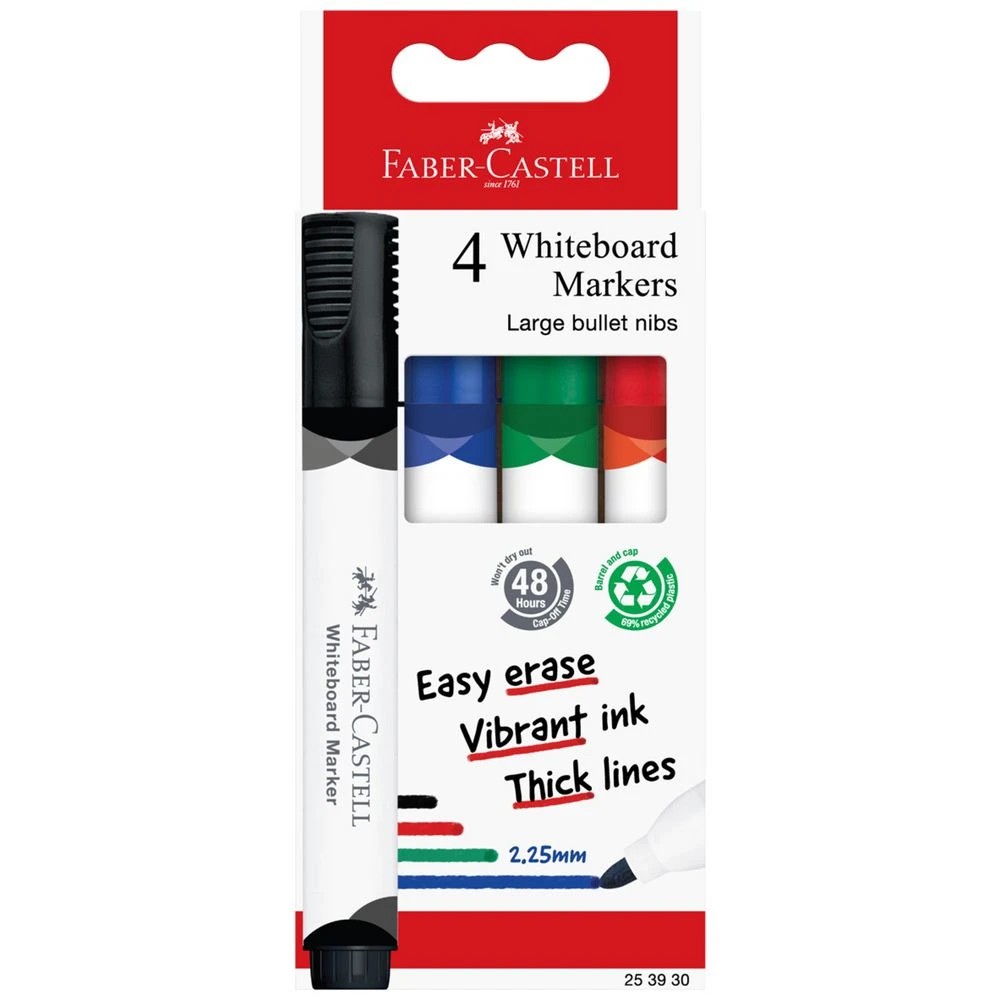 1 Faber-Castell W20 Whiteboard Marker Assorted 4 Pack, 1 of 7