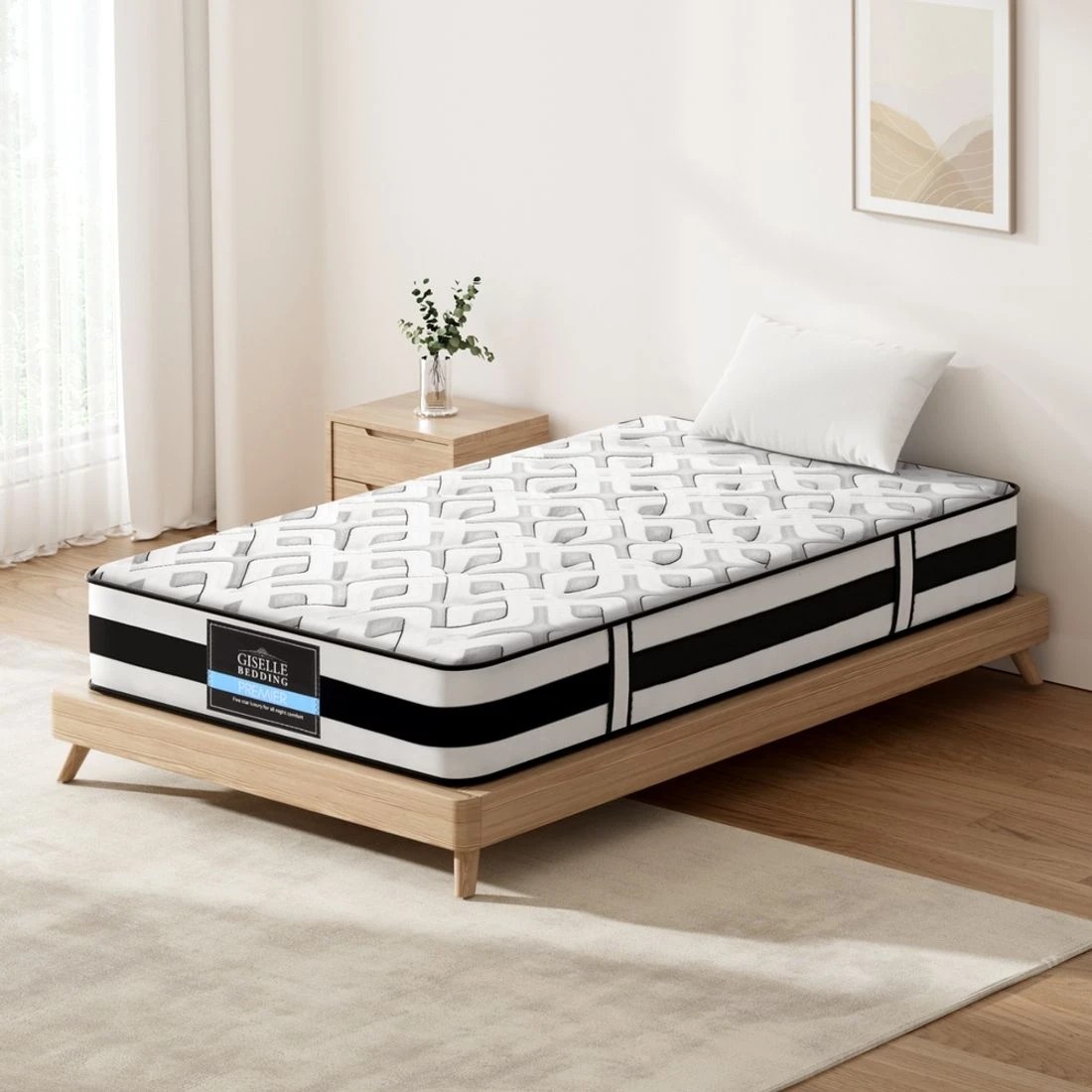 3 Giselle Bedding 24cm Mattress Super Firm Single - White, 3 of 8