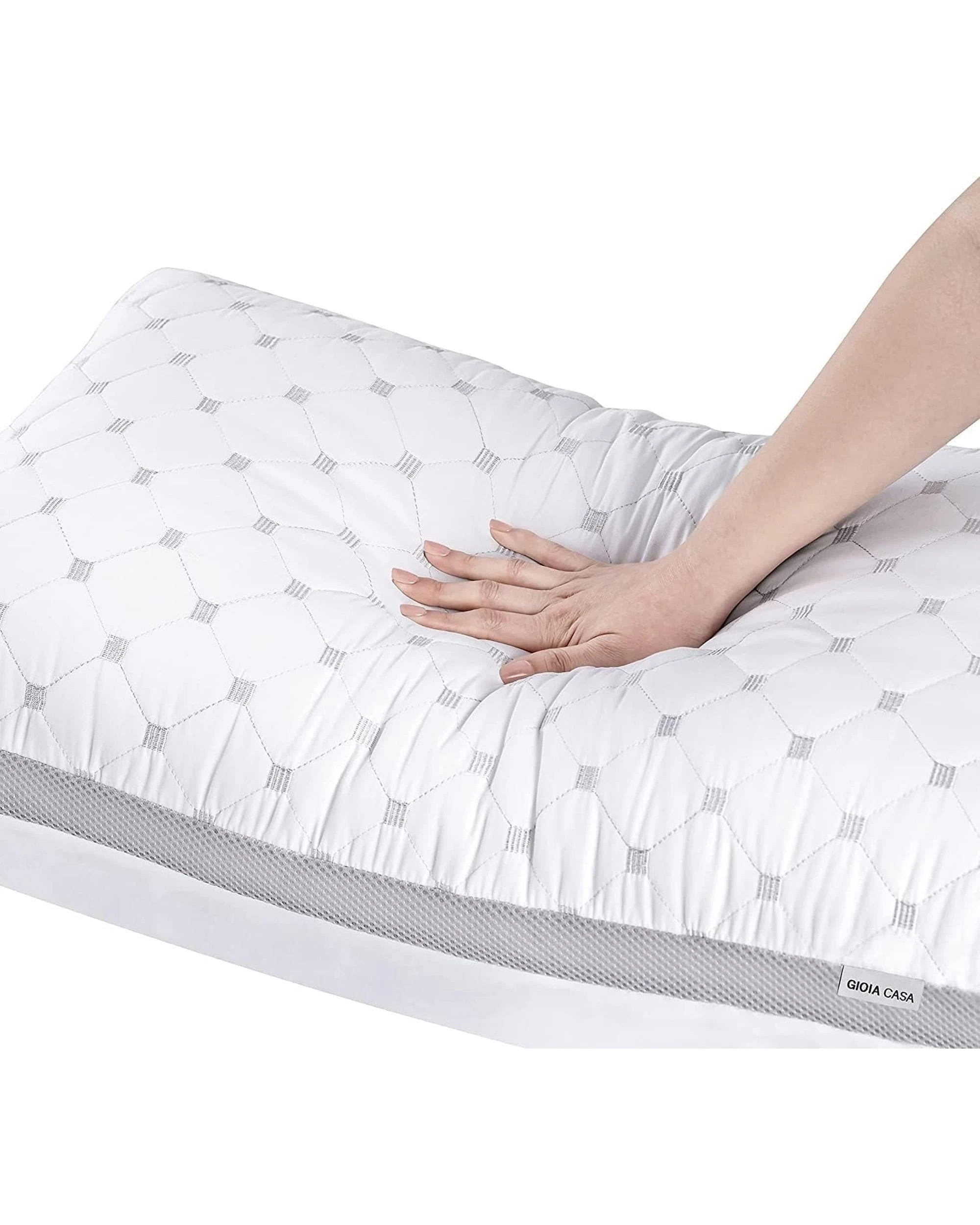 5 Gioia Casa 2-Pack Bamboo Cooling Pillows Plush Down with Protectors, 5 of 6