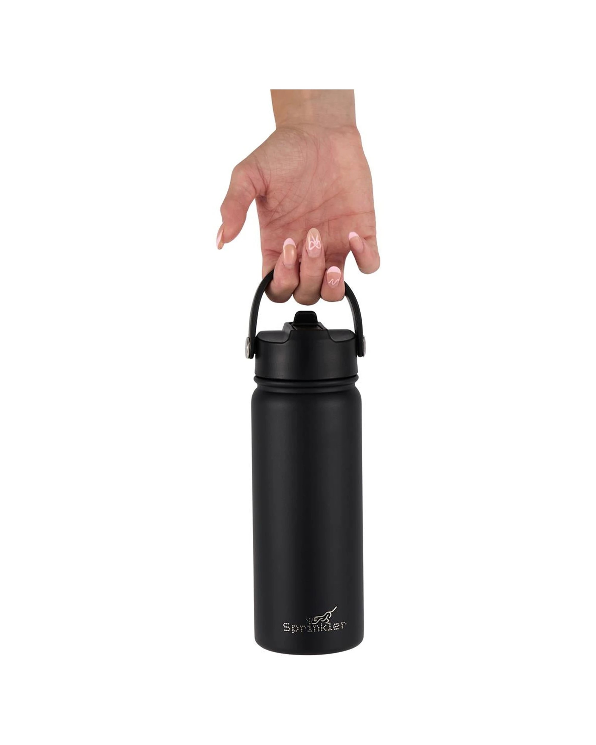 3 Sprinkler Bella Sipper Insulated Drink Bottle 550ml Vacuum Insulated Leakpoof - Black, 3 of 6