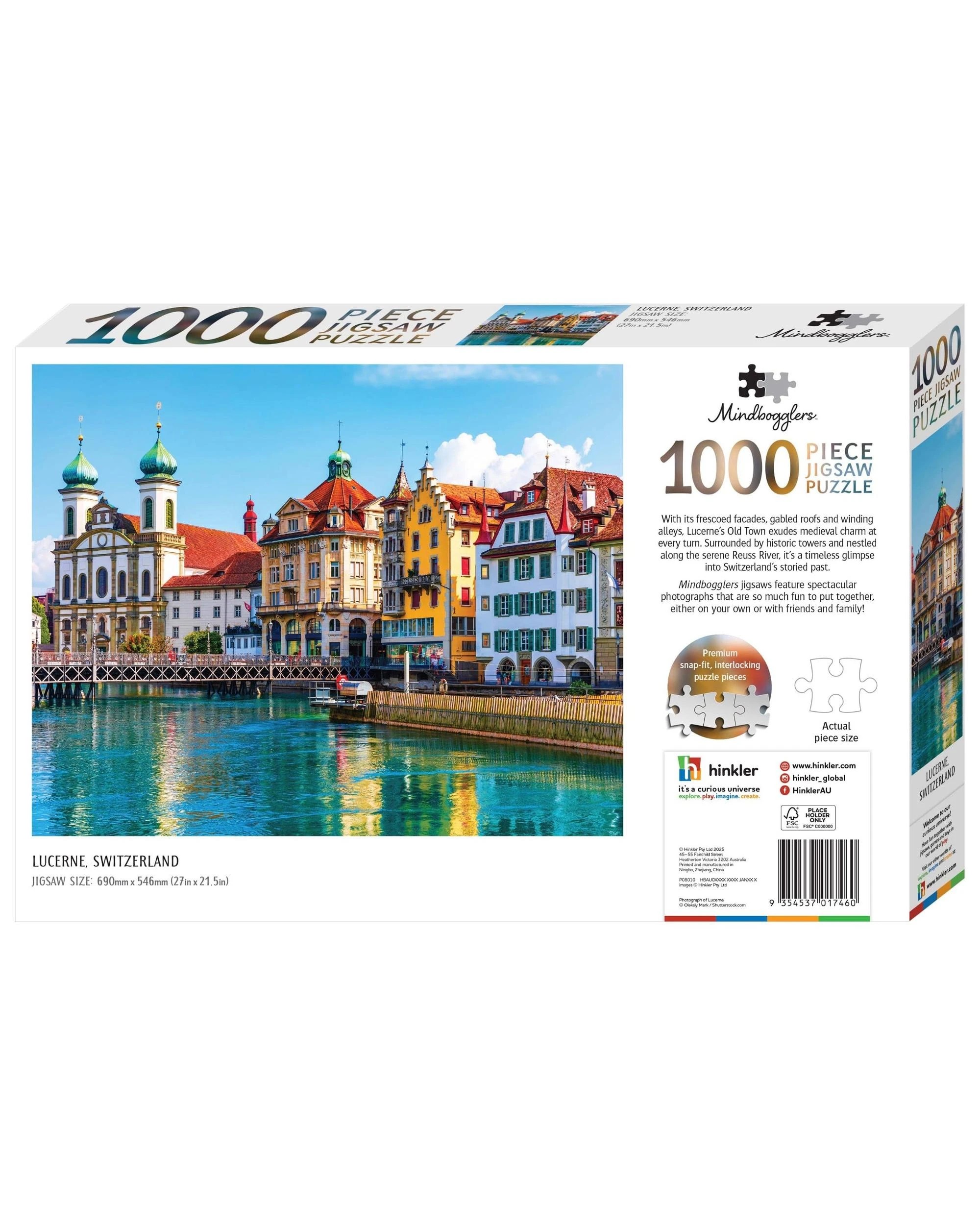 3 Hinkler Mindbogglers Lucerne Switzerland 1000 Piece Puzzle, 3 of 3