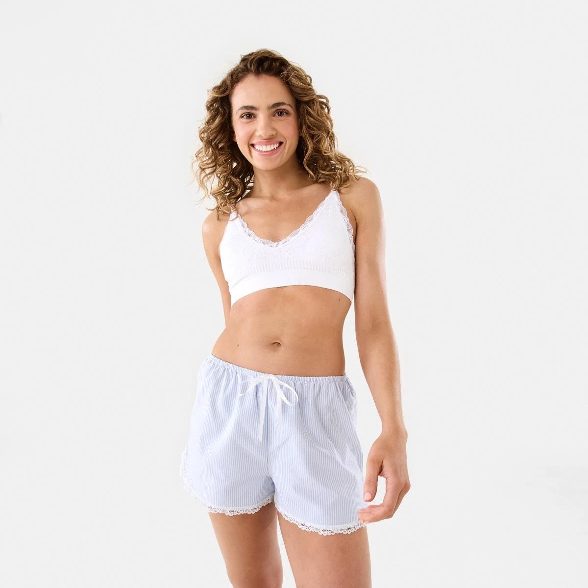 8 Wirefree Seamfree Floral Bralette WHITE, 8 of 8