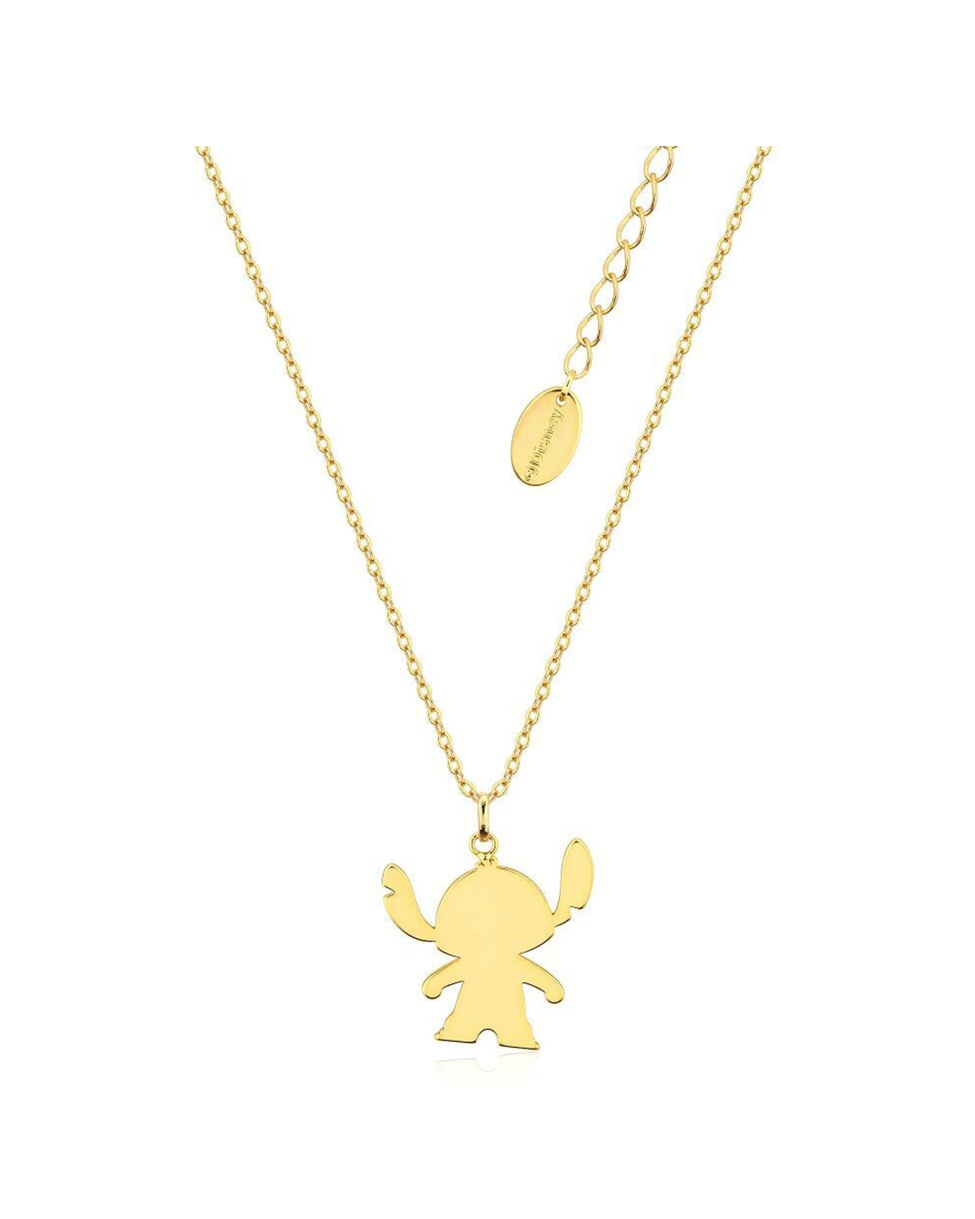 1 Couture Kingdom Disney Lilo & Stitch Ohana Pendant Necklace - Gold, 1 of 2