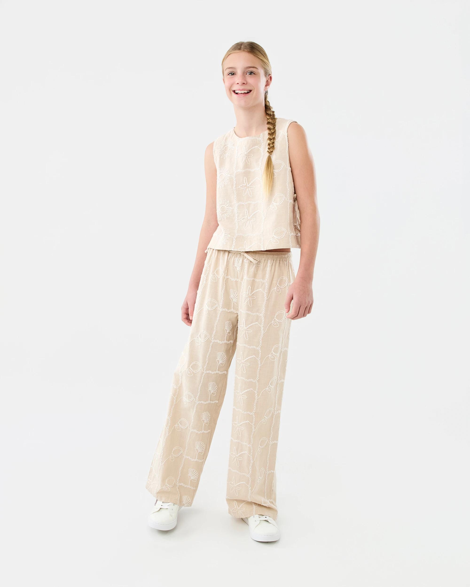 4 Wide Leg Detail Pants Pmc Chalk, 4 of 5