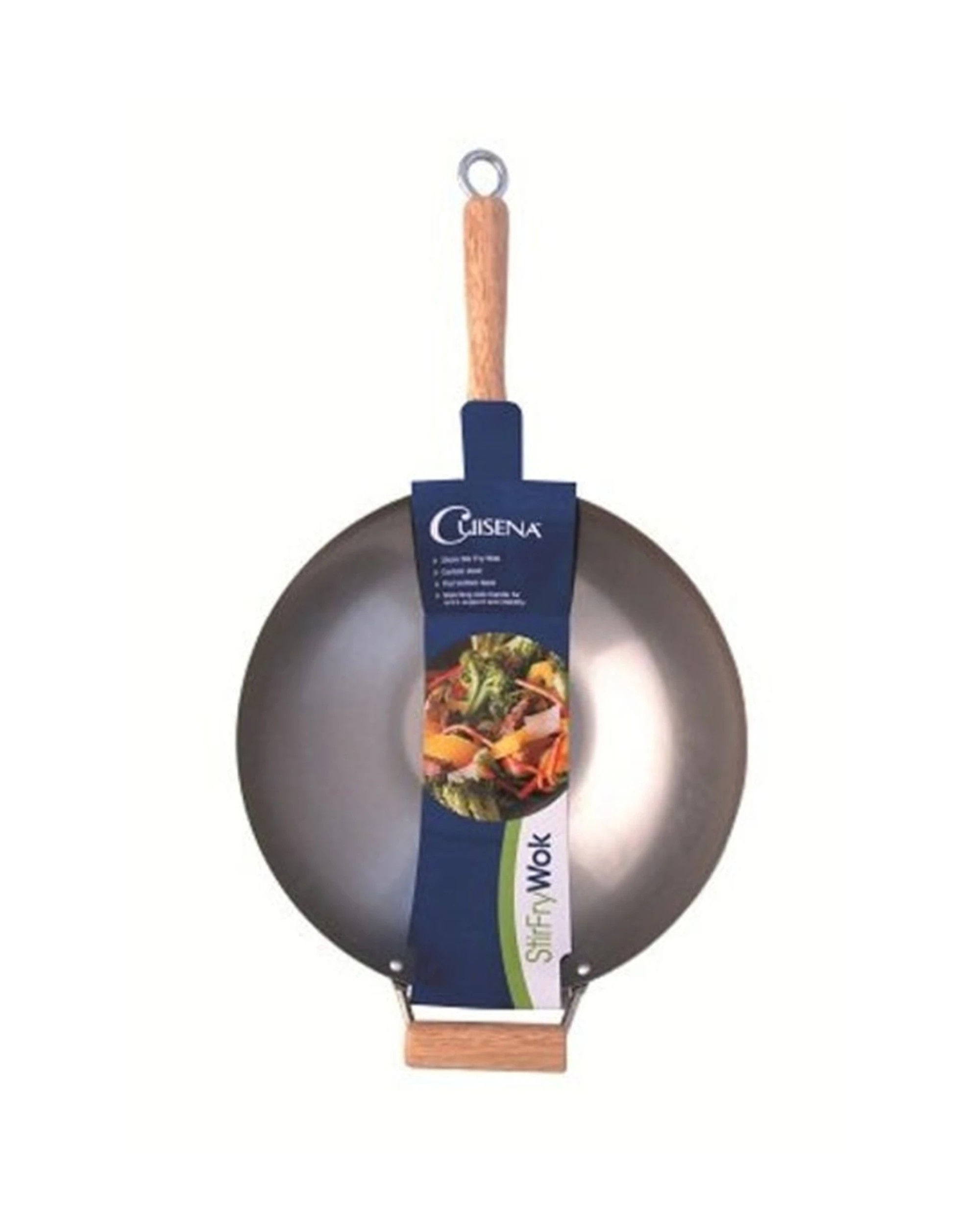2 Cuisena 35cm Stir Fry Wok Model 97204 Silver - Silver, 2 of 3