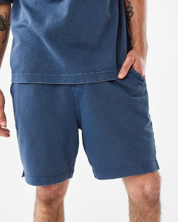 Elastic Waistband Washed Terry Shorts