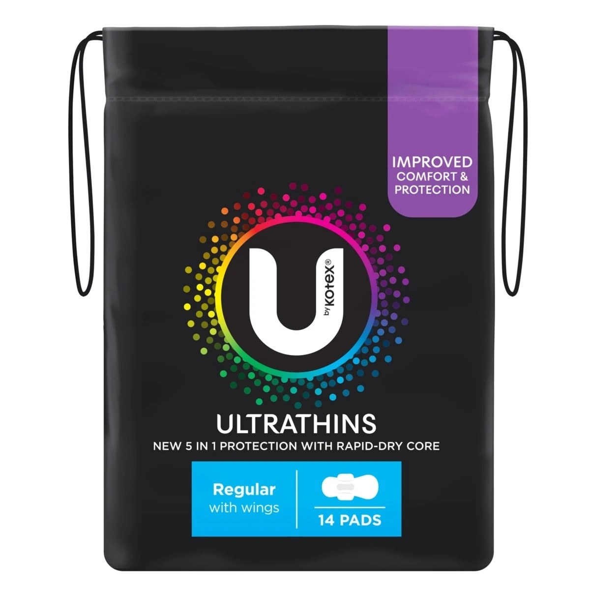 2 U By Kotex 14 Pack Ultrathin Regular Pads with Wings, 2 of 7