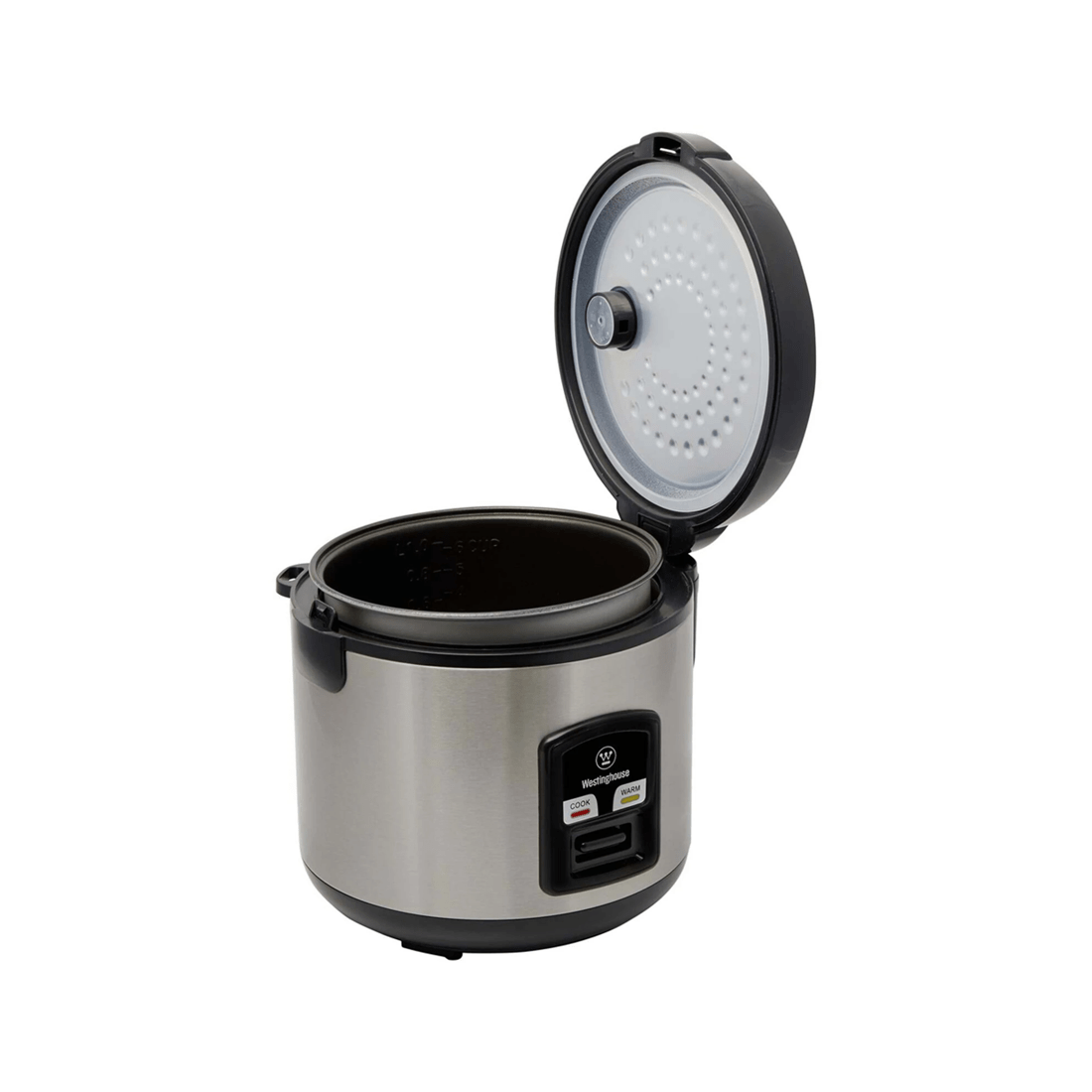 6 Westinghouse 10 Cup Rice Cooker Stainless Steel W/keep Warm Function & Steamer
 - Silver, 6 of 7