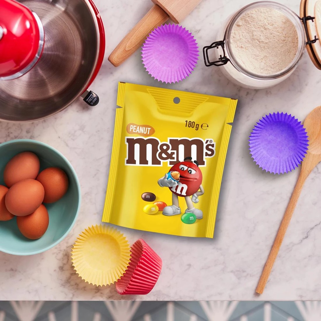 5 M&M's Peanut Milk Chocolate Snack and Share Bag 180g, 5 of 7