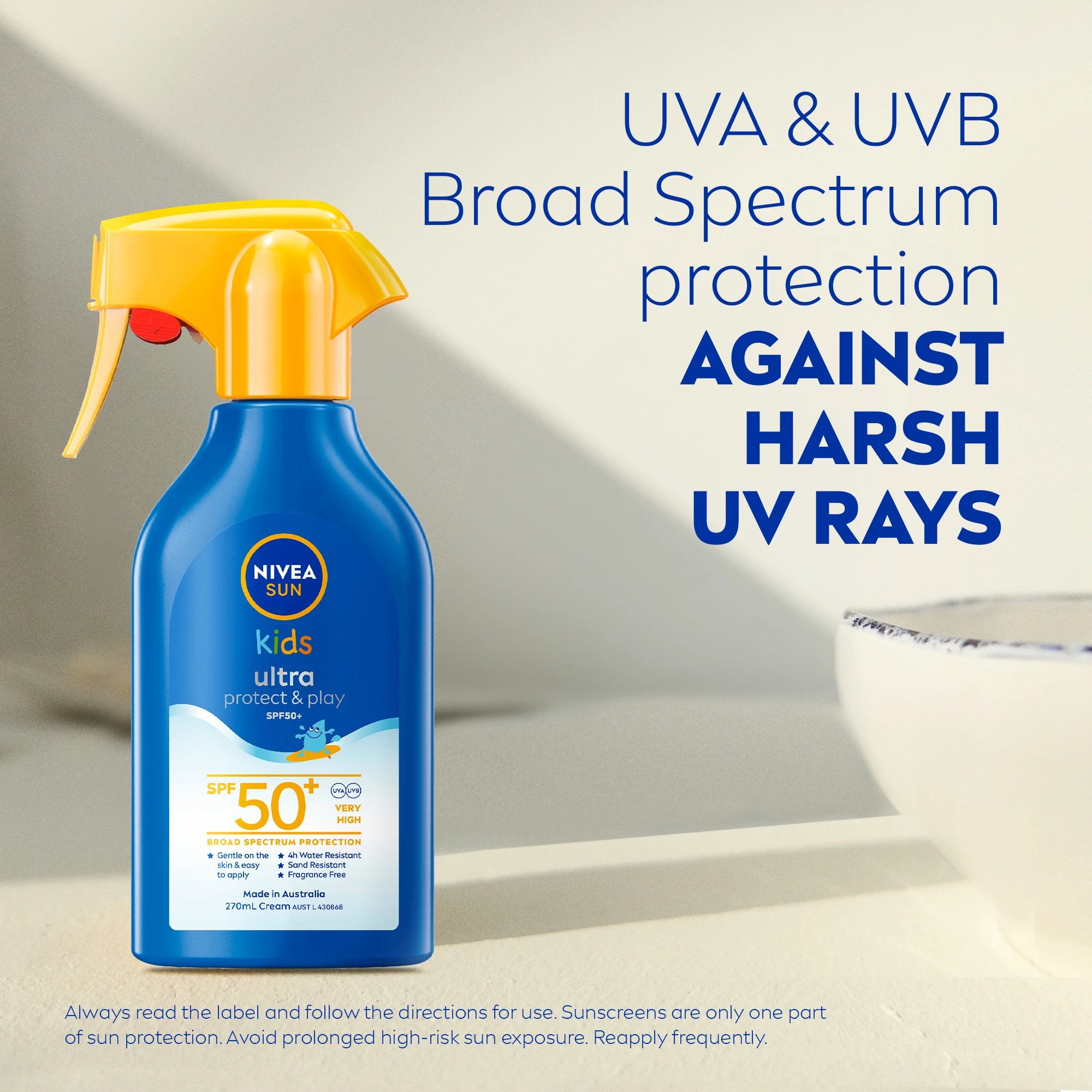 4 NIVEA Sun Kids Ultra Protect & Play SPF50+ Broad Spectrum Protection 270ml, 4 of 7