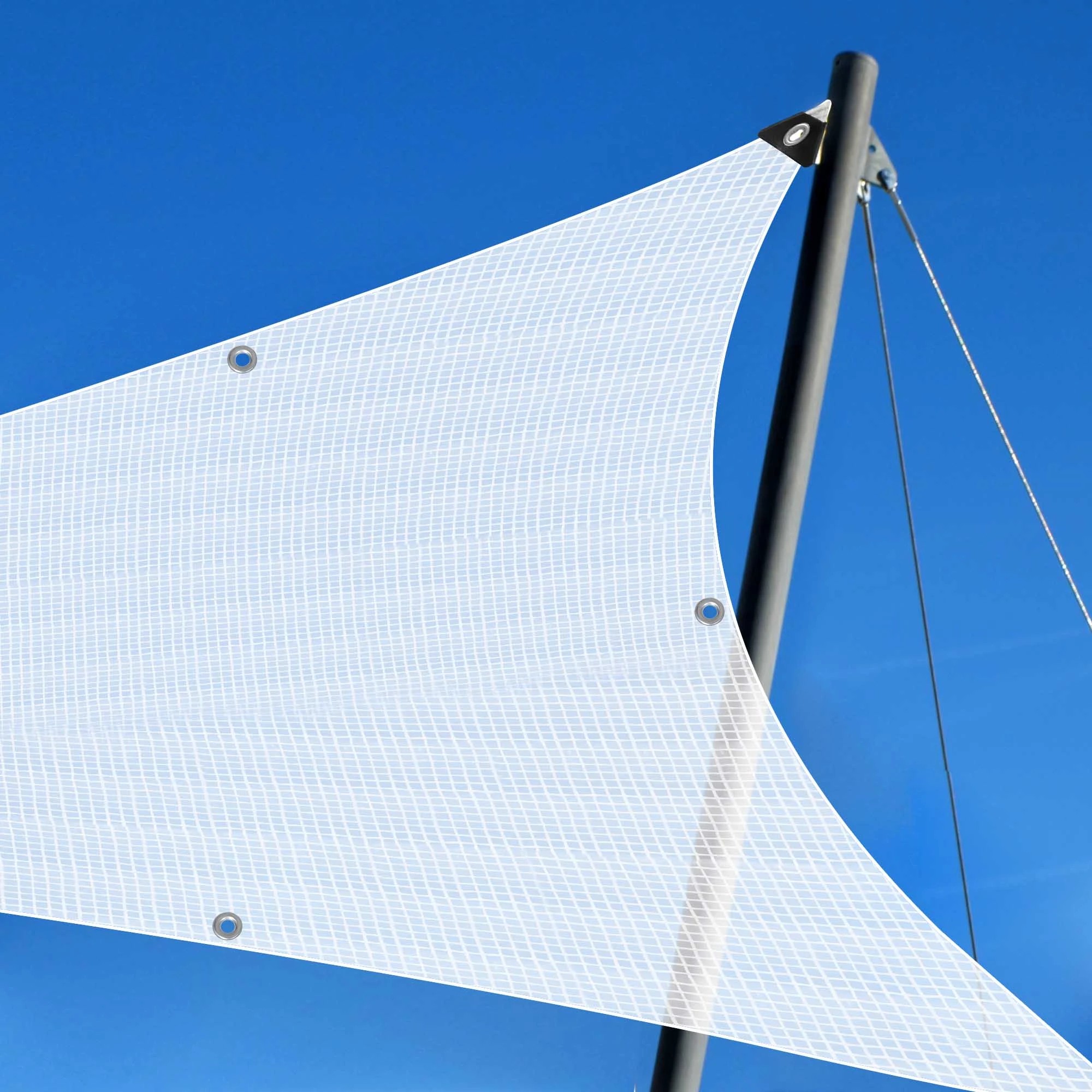 8 Mountview 3.65X7.3M Heavy Duty Waterproof Poly Tarpaulin Camping Cover Clear Grid, 8 of 8