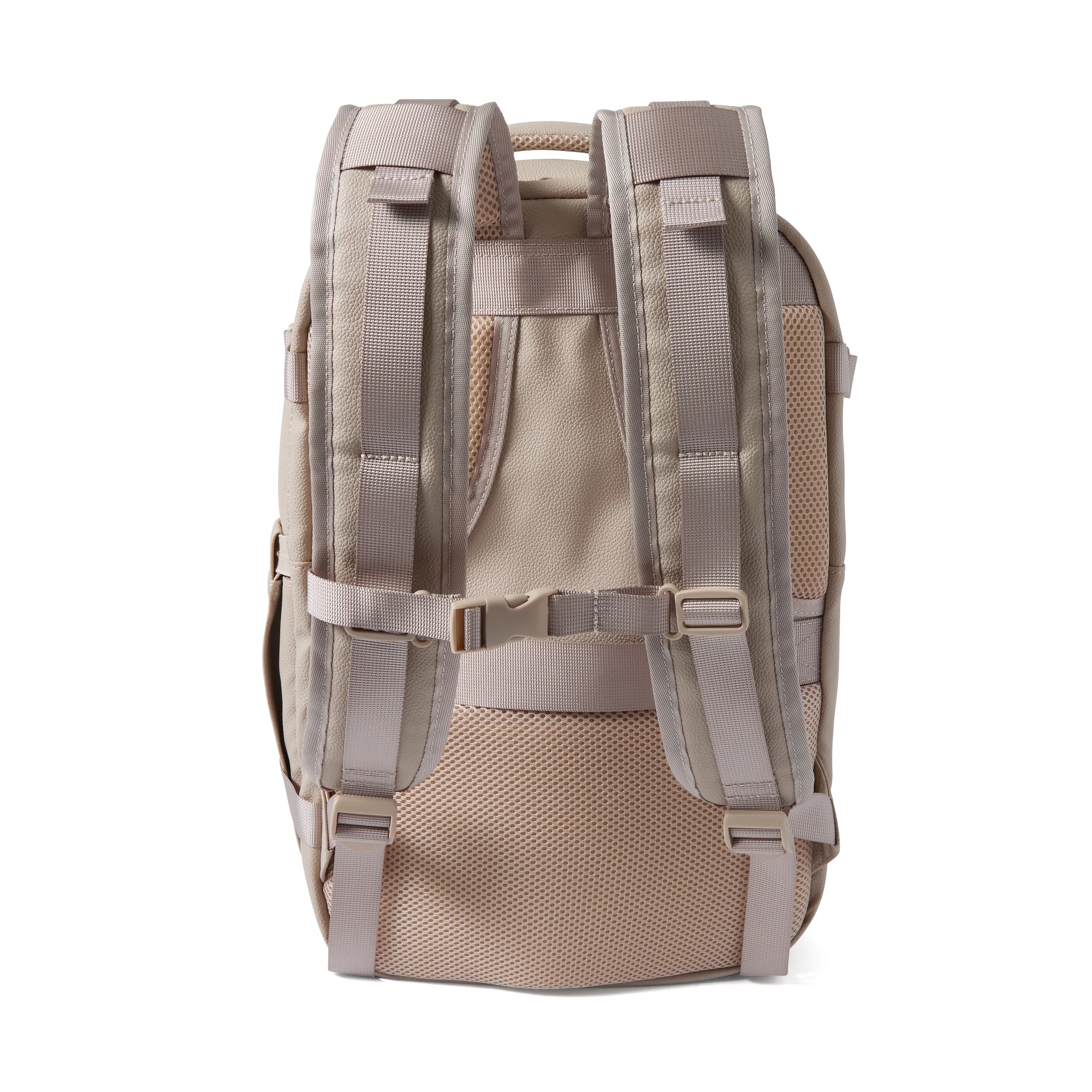 5 PU Expandable Travel Backpack - Beige, 5 of 10