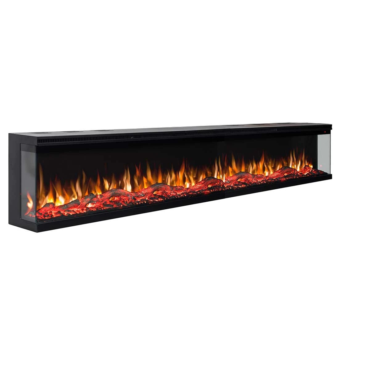 2 Moda Living Fenton 3-Sided 100 inch Electric Fireplace - Black, 2 of 4
