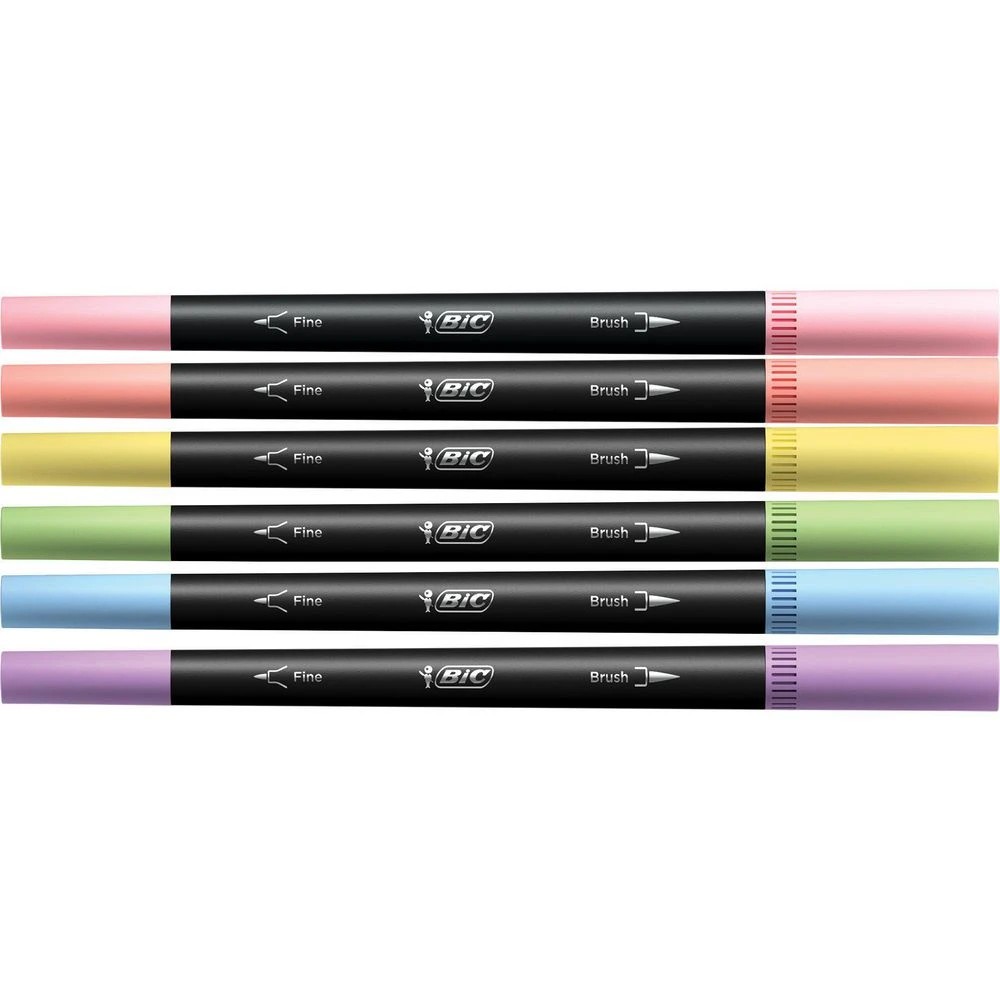 2 Bic Intensity Dual Tip Fineliner Pen Assorted Pastel 6 Pack, 2 of 8