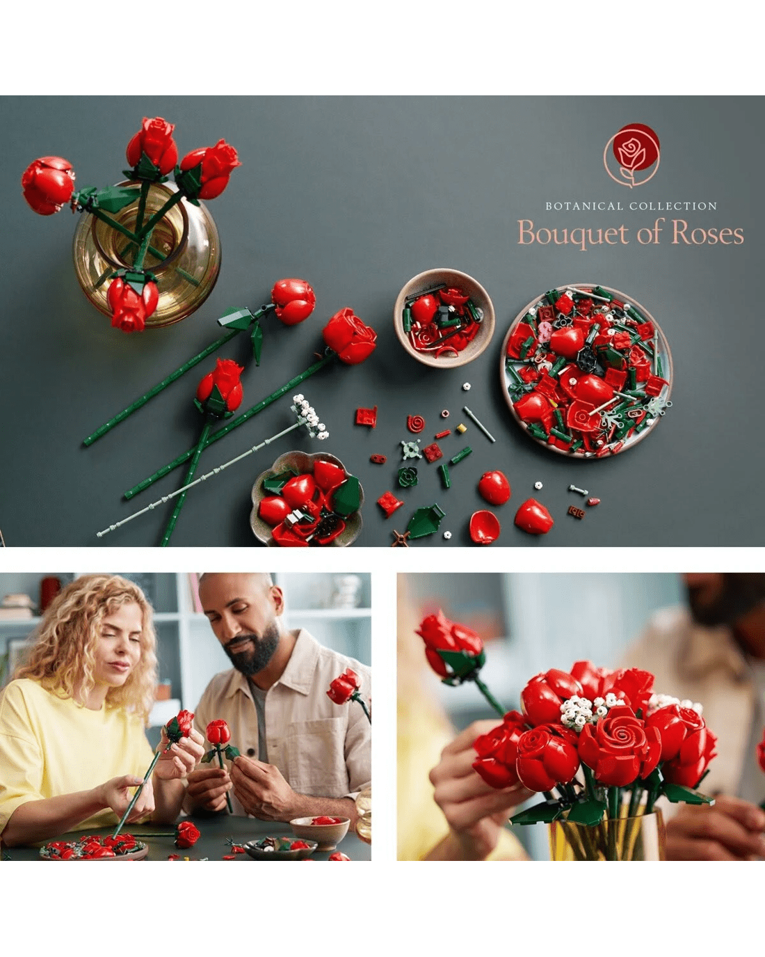 4 LEGO Botanicals Bouquet of Roses 10328, 4 of 10