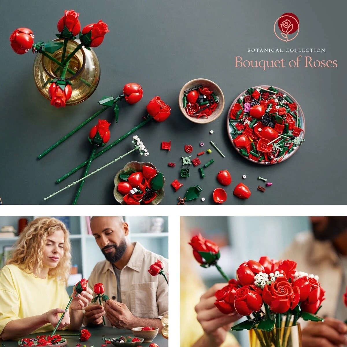 4 LEGO Botanicals Bouquet of Roses 10328, 4 of 10