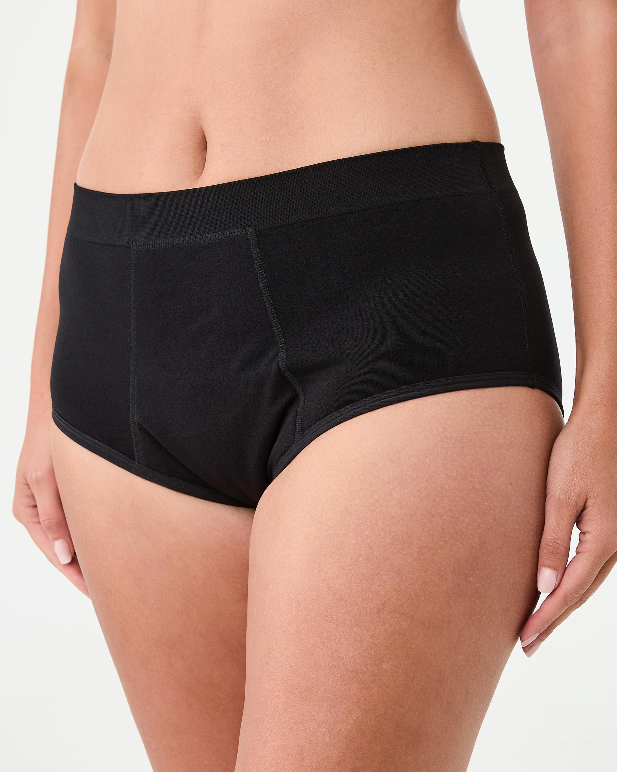 2 2 Pack Smoothing Boyleg Period Briefs - Moderate and Heavy Flow Black, 2 of 6