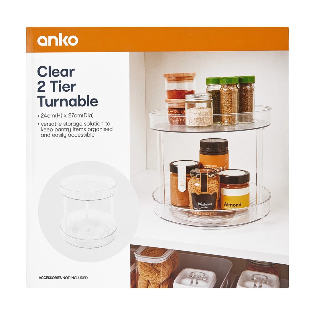 9 Clear 2 Tier Turntable, 9 of 9