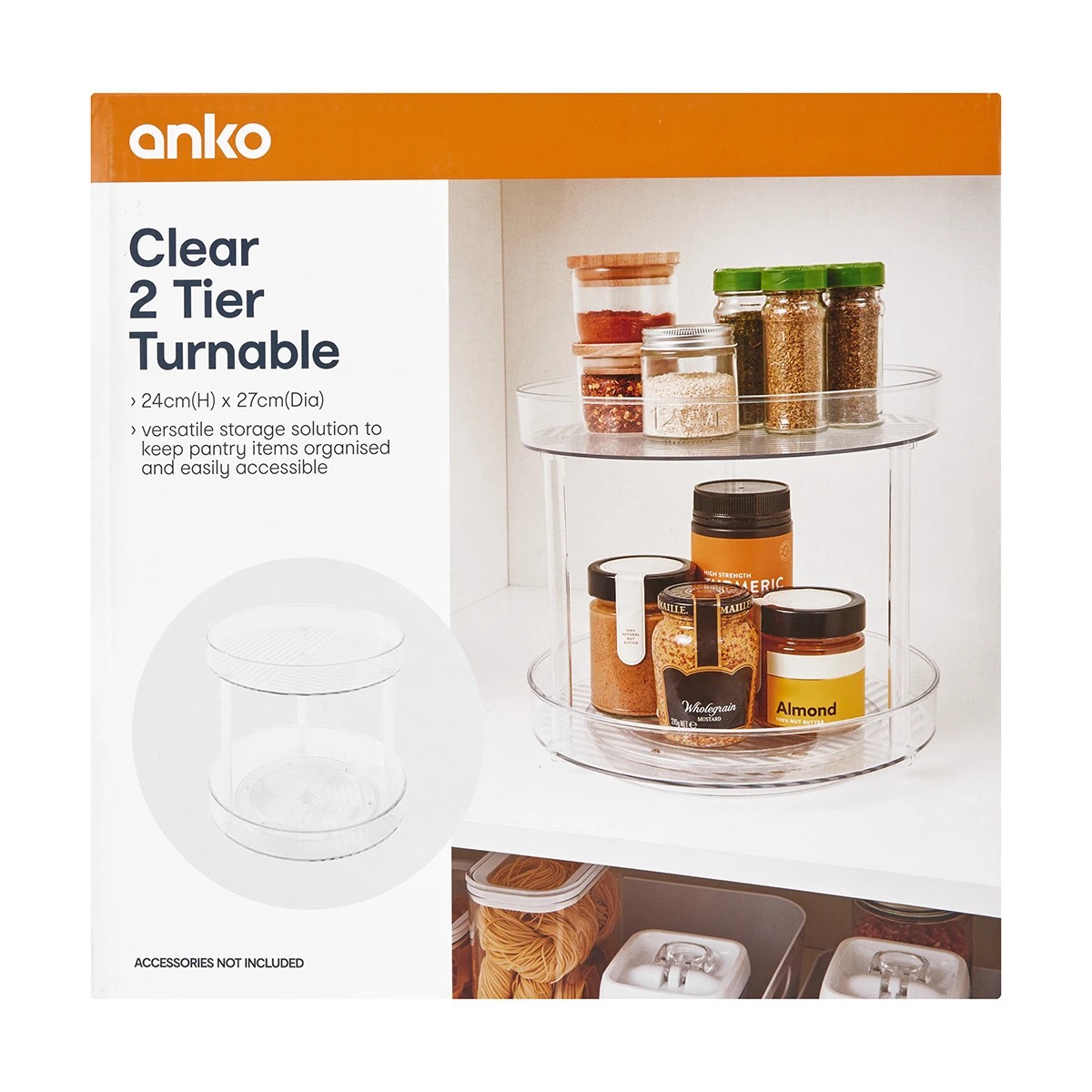 9 Clear 2 Tier Turntable, 9 of 9