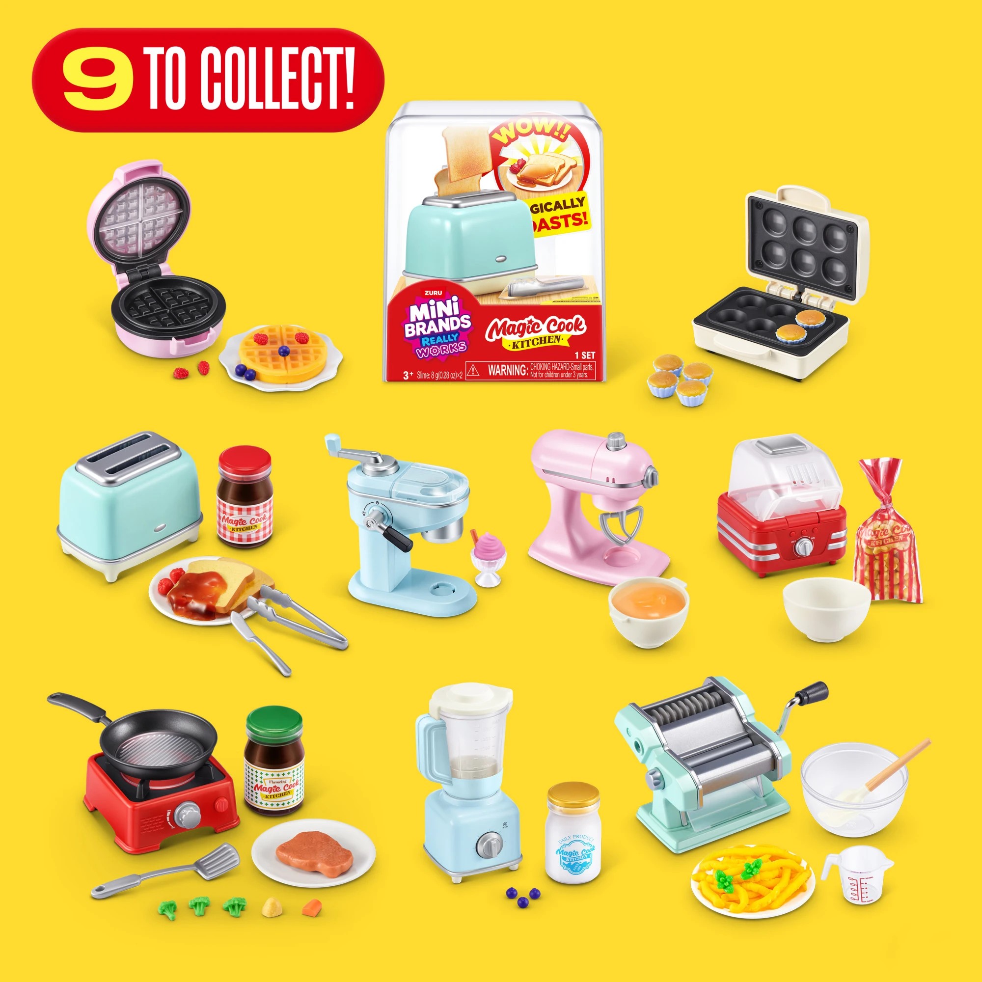 5 Mini Brands Really Works Magic Cook Kitchen Capsule Series 1 by ZURU - Assorted, 5 of 8