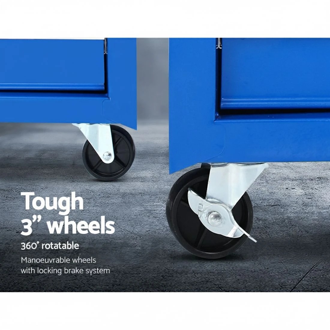 6 Giantz 5 Drawer Tool Box Cabinet Chest Trolley Box Garage Storage Toolbox - Blue, 6 of 8