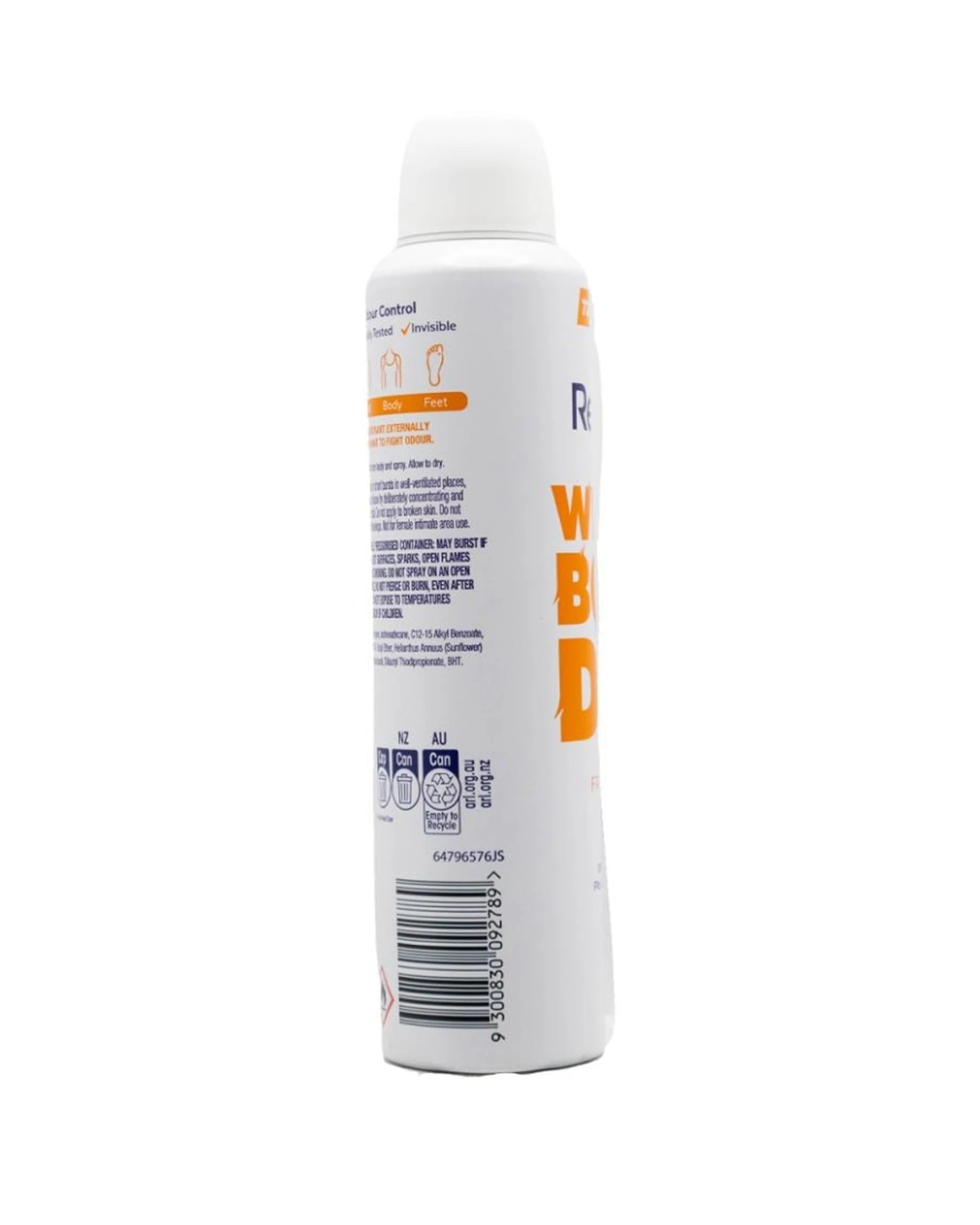 3 Rexona 6pk Whole Body Deo Deodorant Fresh Citrus 72 Hour Odour Control 230ml - White, 3 of 4