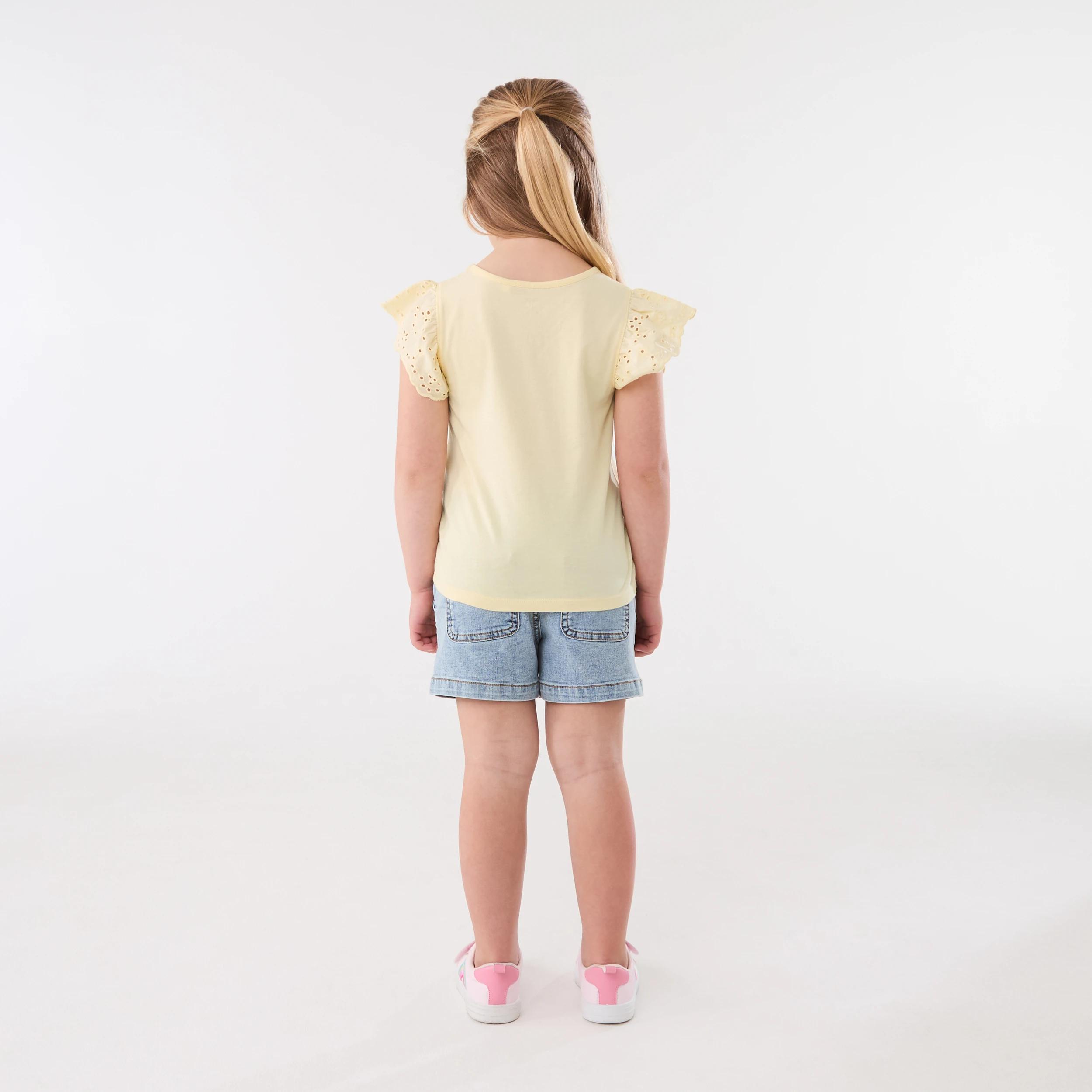 6 Broderie Frill Sleeve T-shirt Ylw Butter, 6 of 6