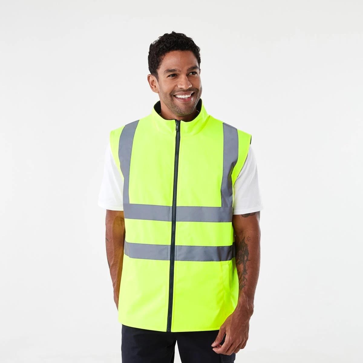 2 Hi-Visibility Reflective Heavy Duty Vest Yellow, 2 of 6