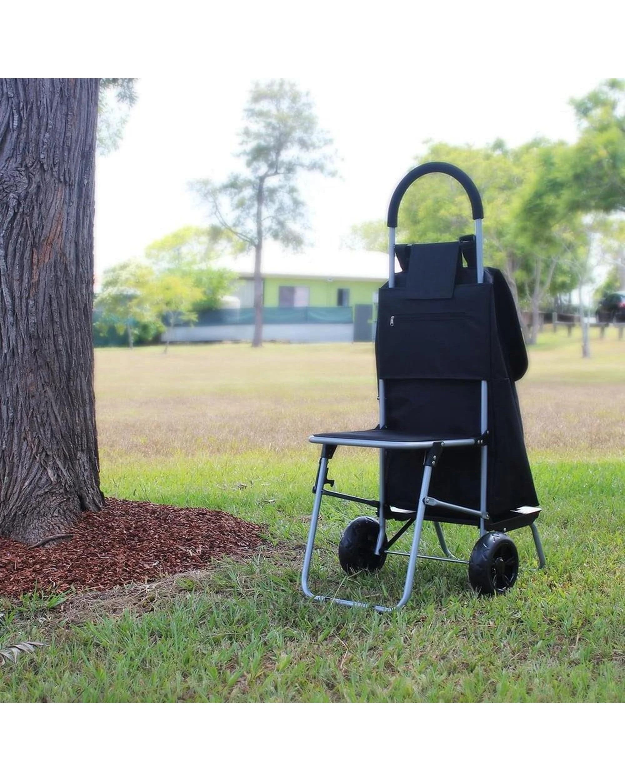 6 White Magic Handy Trolley 3in1 With Seat 40L  Black, 6 of 6