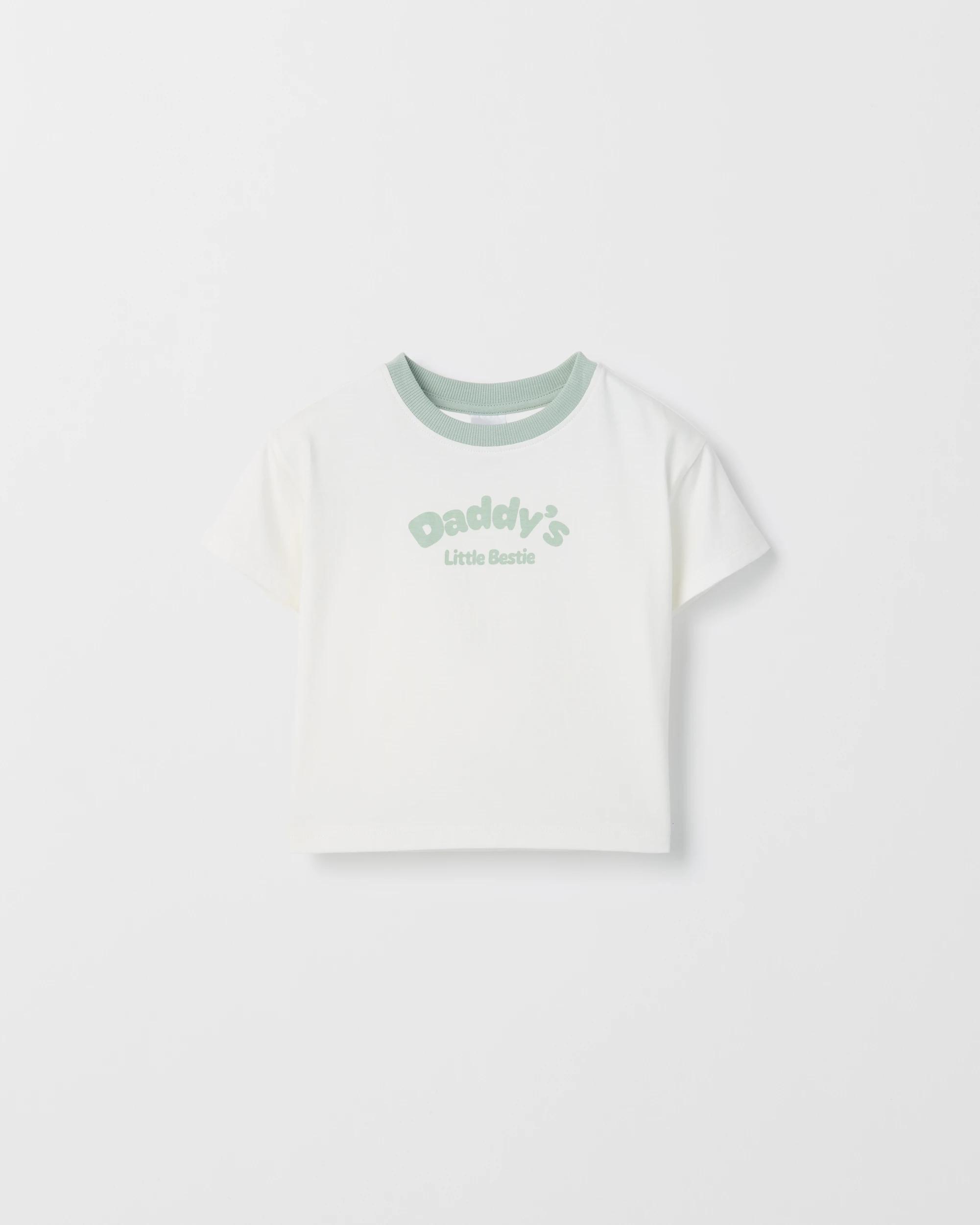 6 Target Baby Organic Cotton Oversized T-Shirt DADDYS BESTIE, 6 of 6