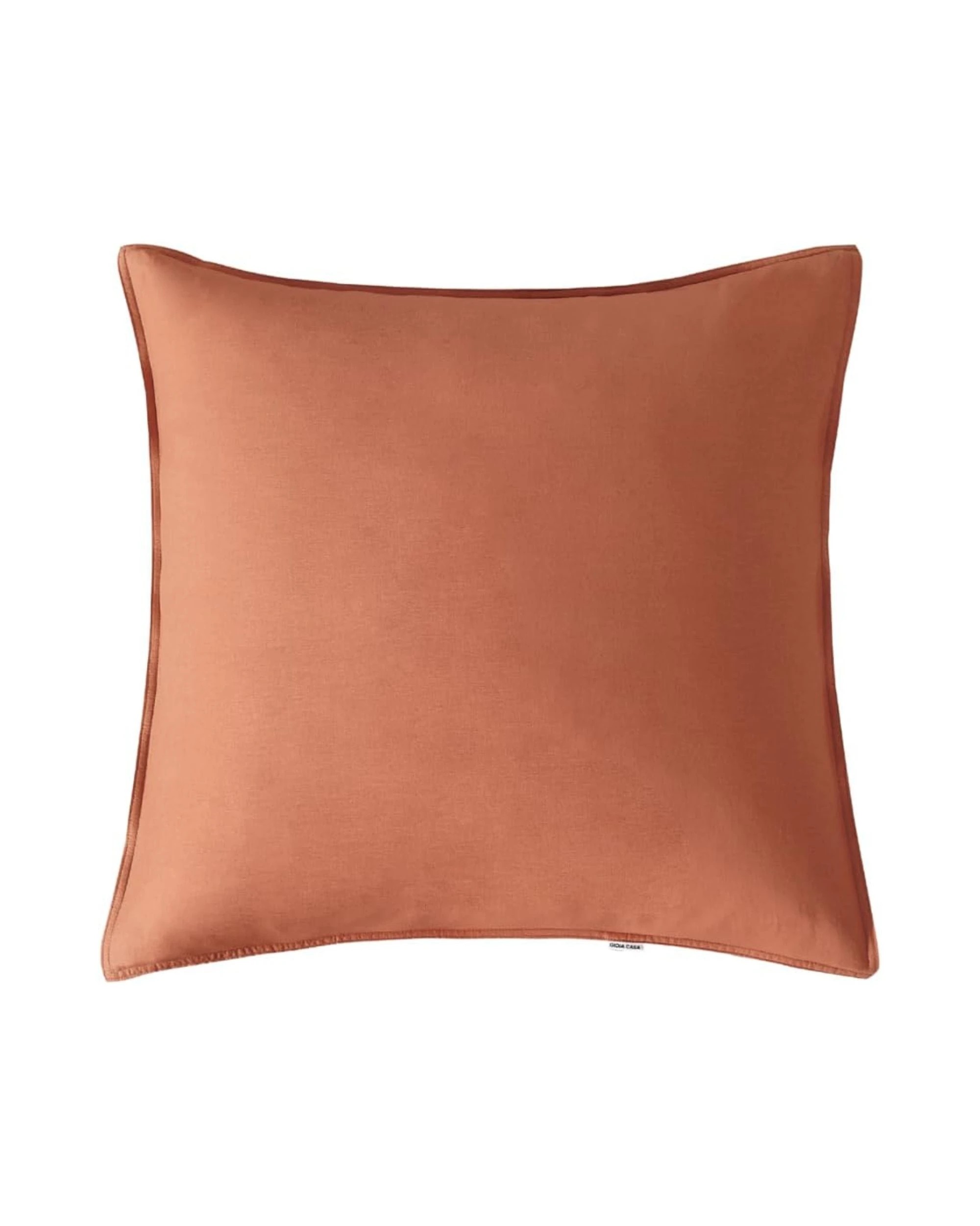 1 Gioia Casa Vintage Washed Cotton European Pillowcases Hypoallergenic - Brick, 1 of 3