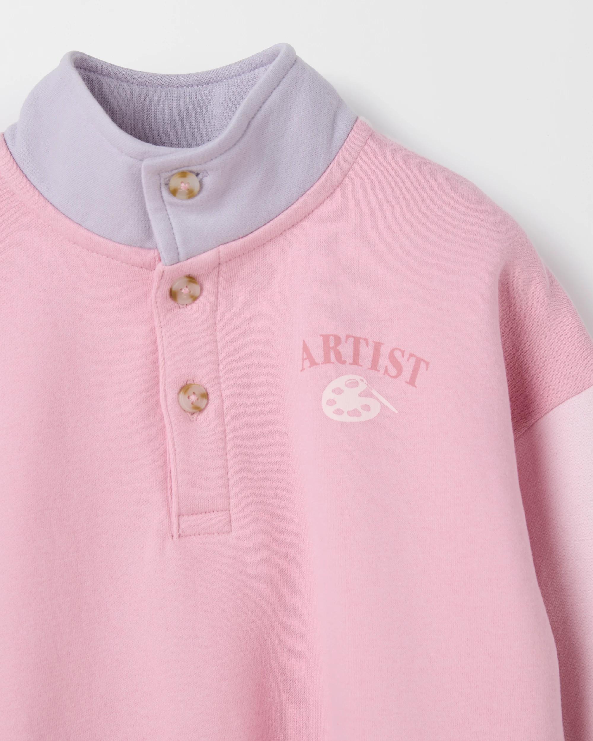 2 Target Kids Long Sleeve Colour Block Jumper PINK, 2 of 2