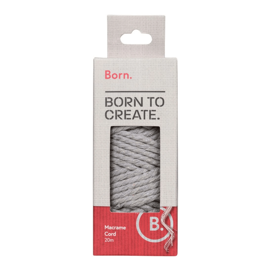 1 Born Macrame Cord Grey, 1 of 3