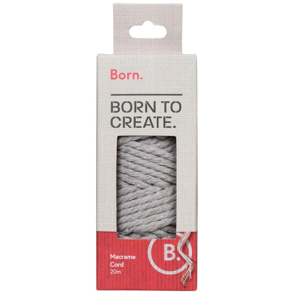 1 Born Macrame Cord Grey, 1 of 3