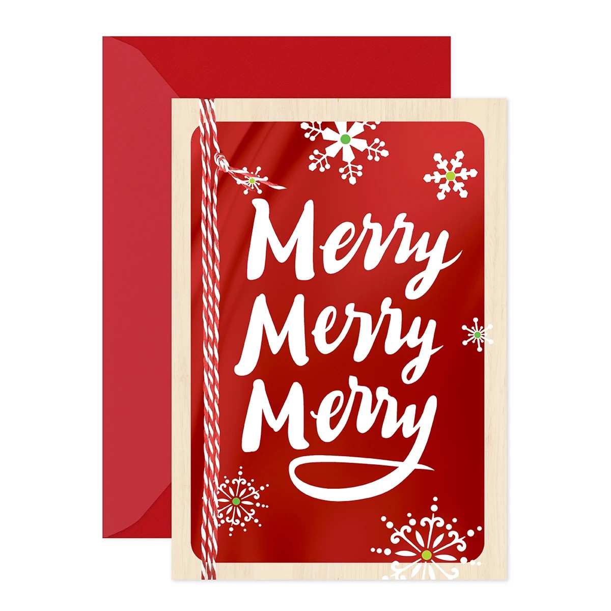 4 Hallmark Christmas Card - Merry Merry Merry, 4 of 4