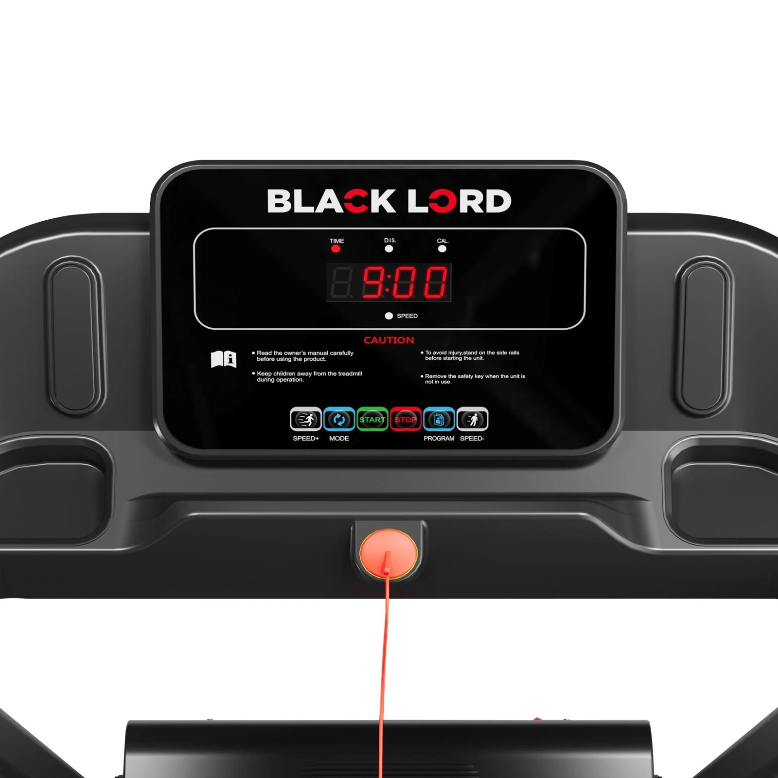 9 Black Lord Treadmill Electric Exercise Running Machine Incline Foldable 380mm, 9 of 10