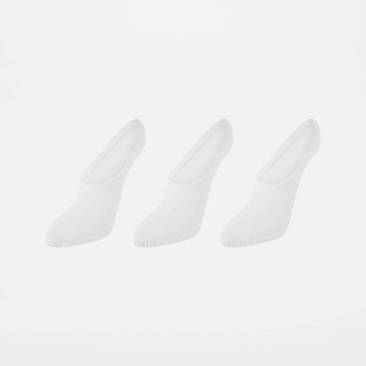 1 3 Pack No Show Socks WHITE, 1 of 3