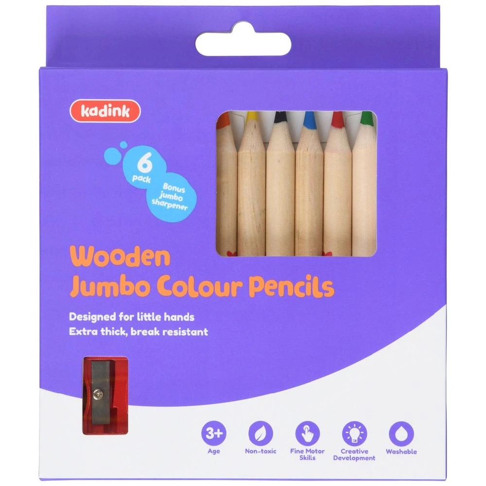 1 Kadink Jumbo Colour Pencils 7 Pack, 1 of 5
