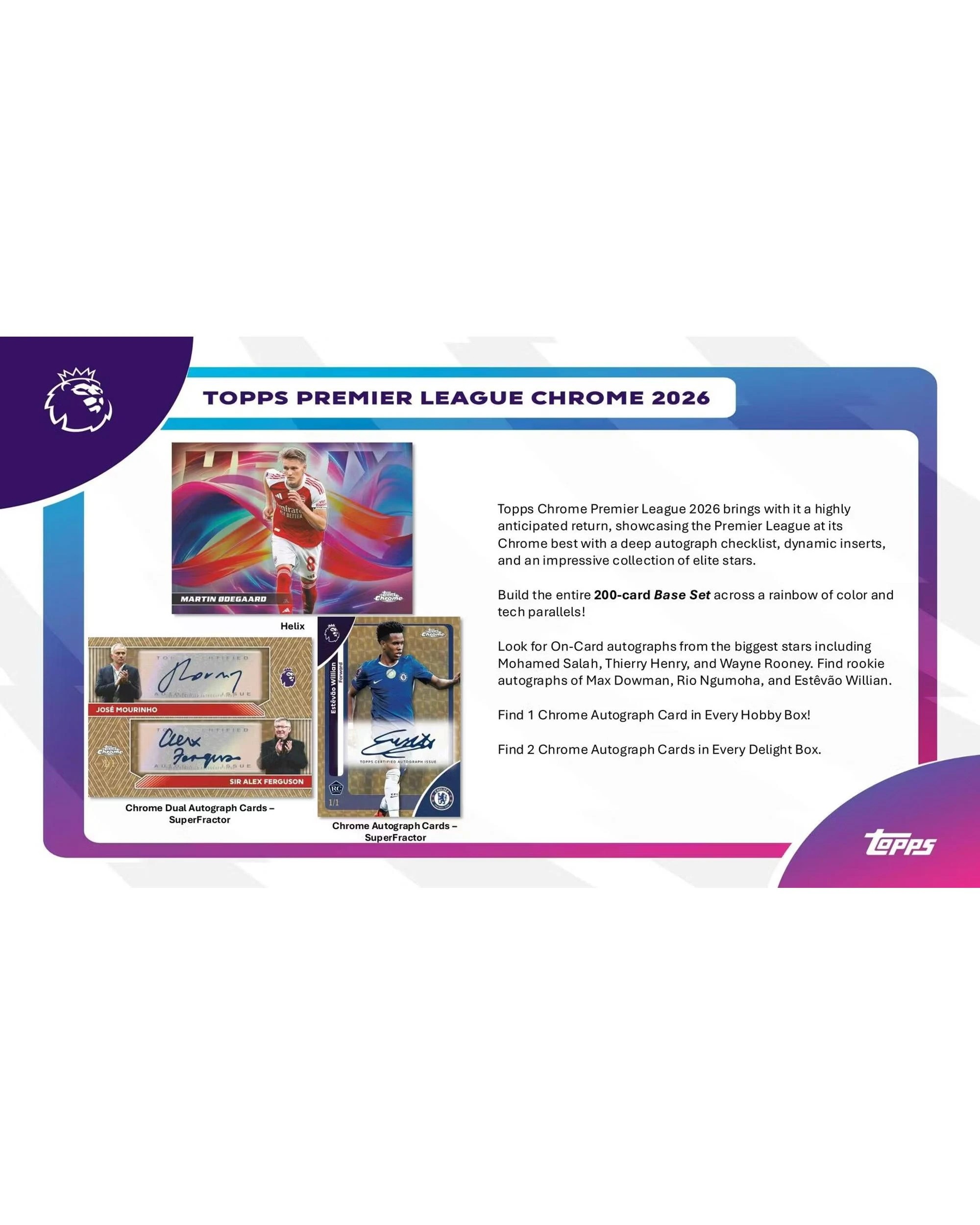 4 Topps 2026 Chrome Premier League Soccer Hobby Box, 4 of 10