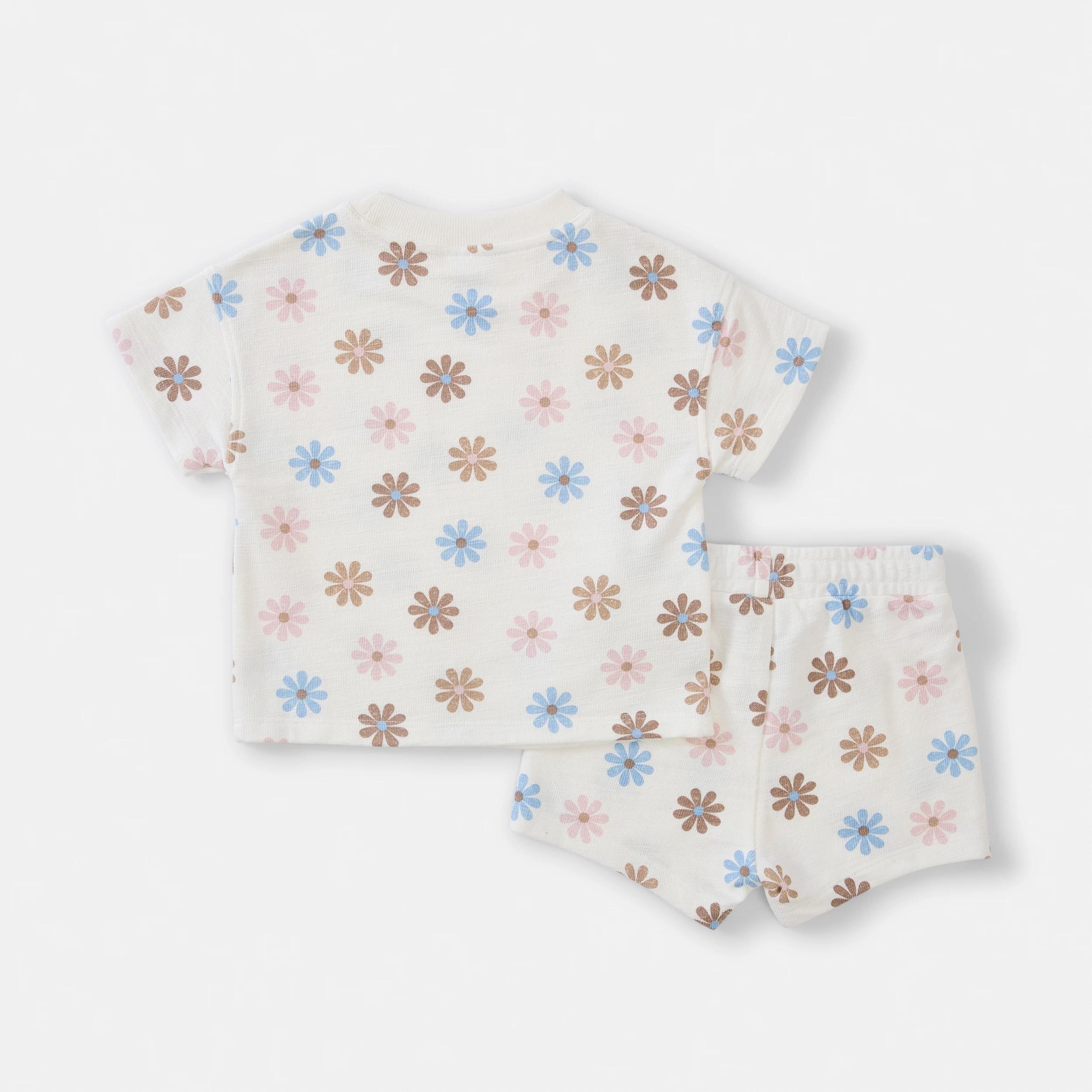 2 Australian Cotton Slub Set Wht Daisy, 2 of 6