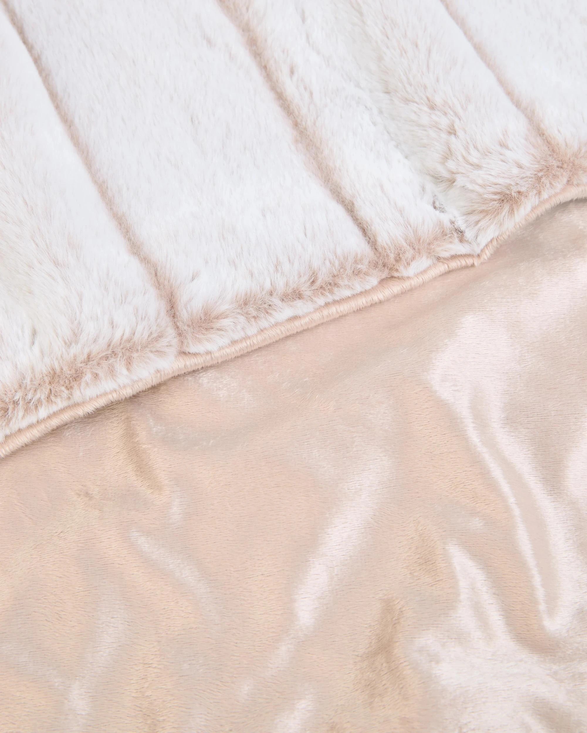 2 Target Aspen Faux Fur Throw - Queen Bed - Natural, 2 of 3