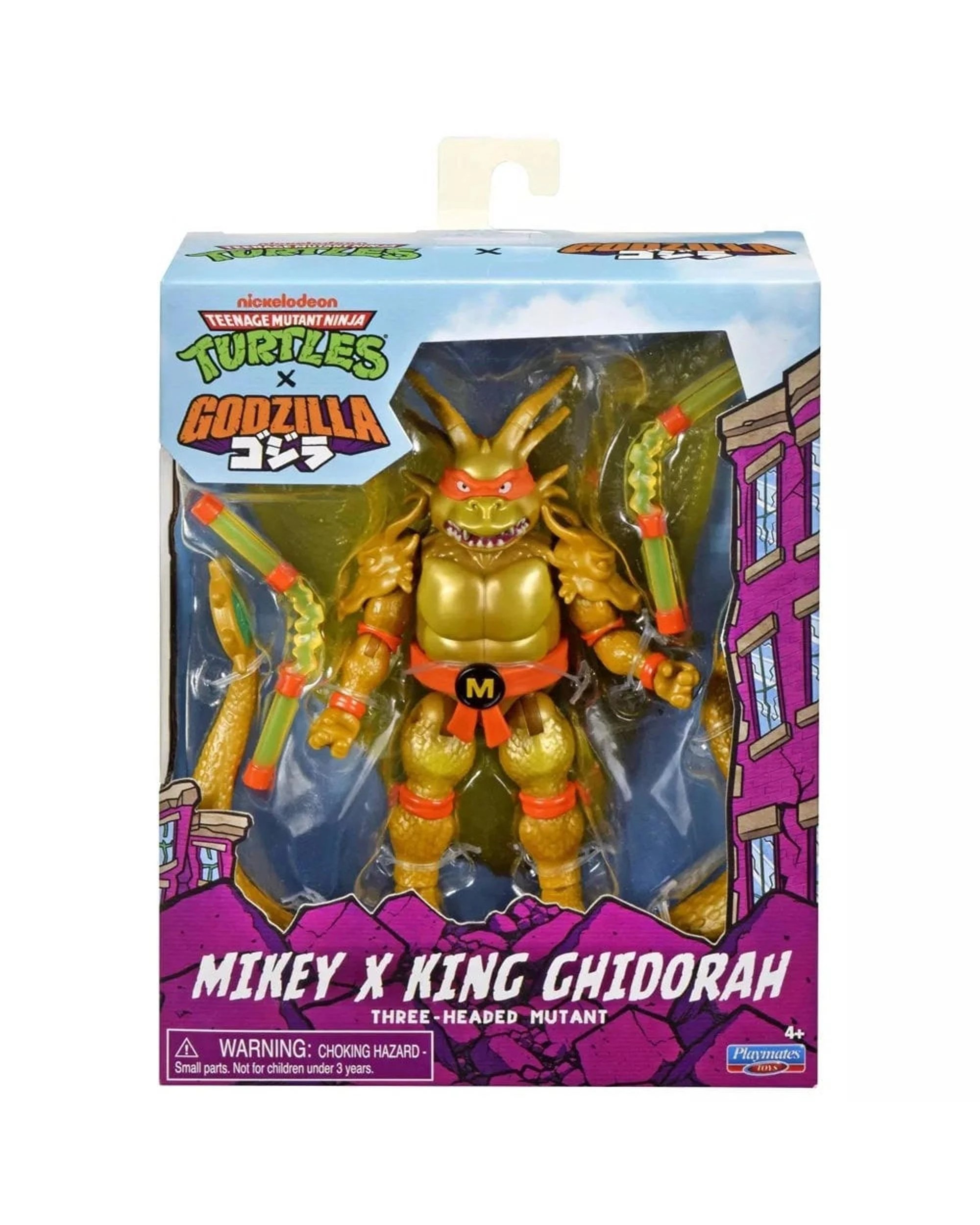 1 Teenage Mutant Ninja Turtles X Godzilla Mikey X King Ghidorah Action Figure, 1 of 7