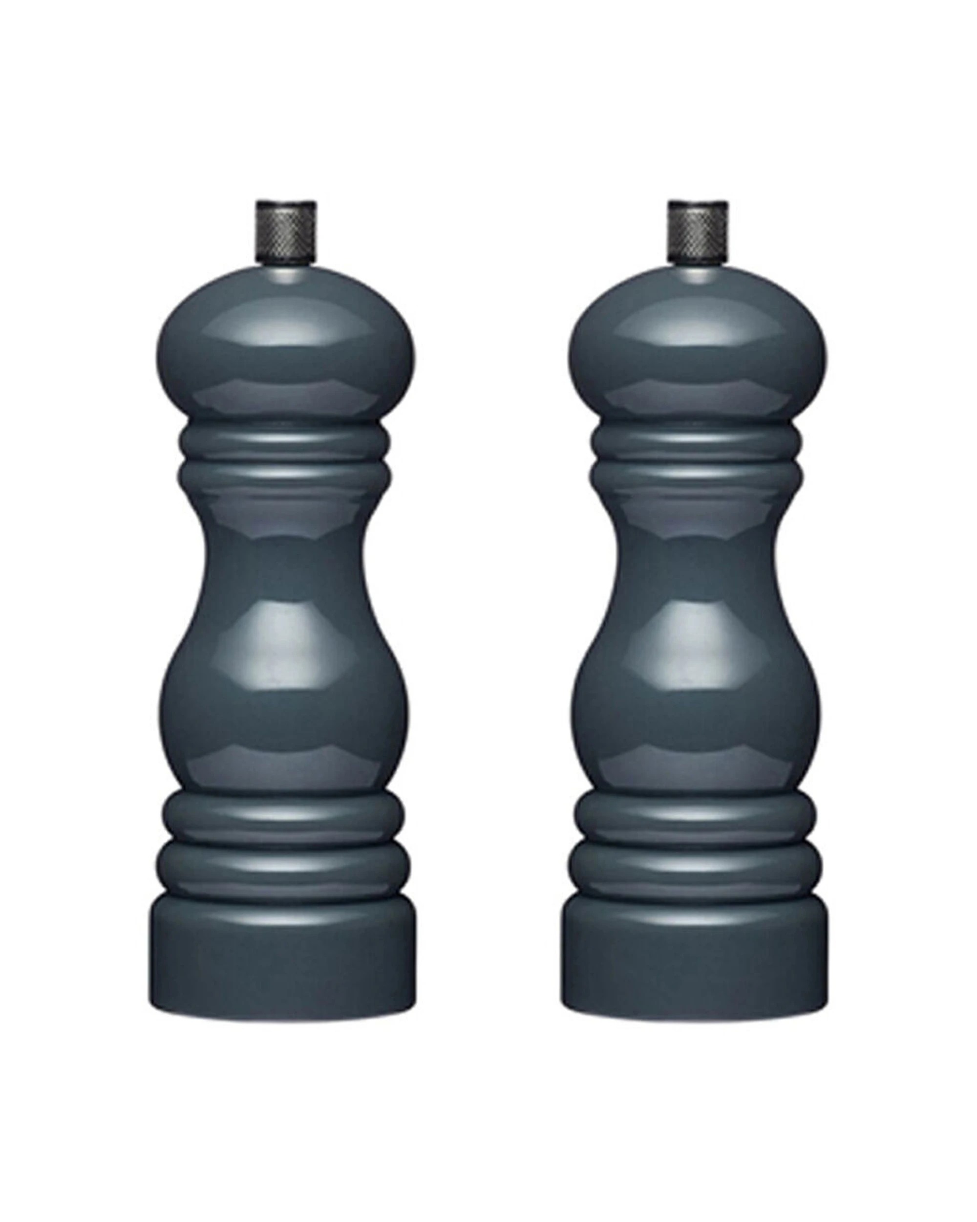1 Mastercraft 2PK 17cm Classic Capstan Salt Pepper Mill Ceramic Grinder Kitchen Utensils Set - Grey, 1 of 6