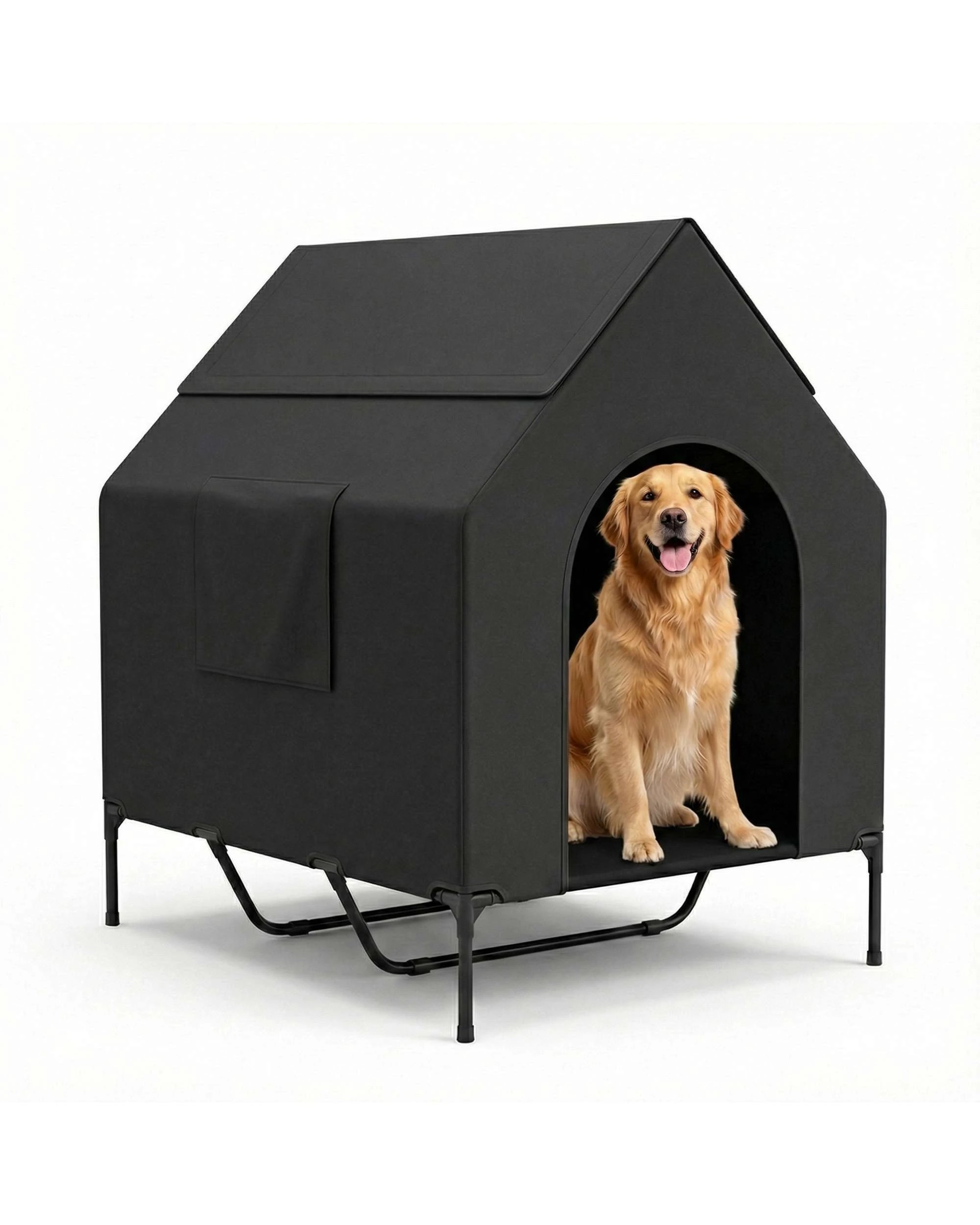 1 Advwin 2-in-1 Large Dog House Elevated Breathable Weatherproof Pet Shelter Outdoor, 1 of 8