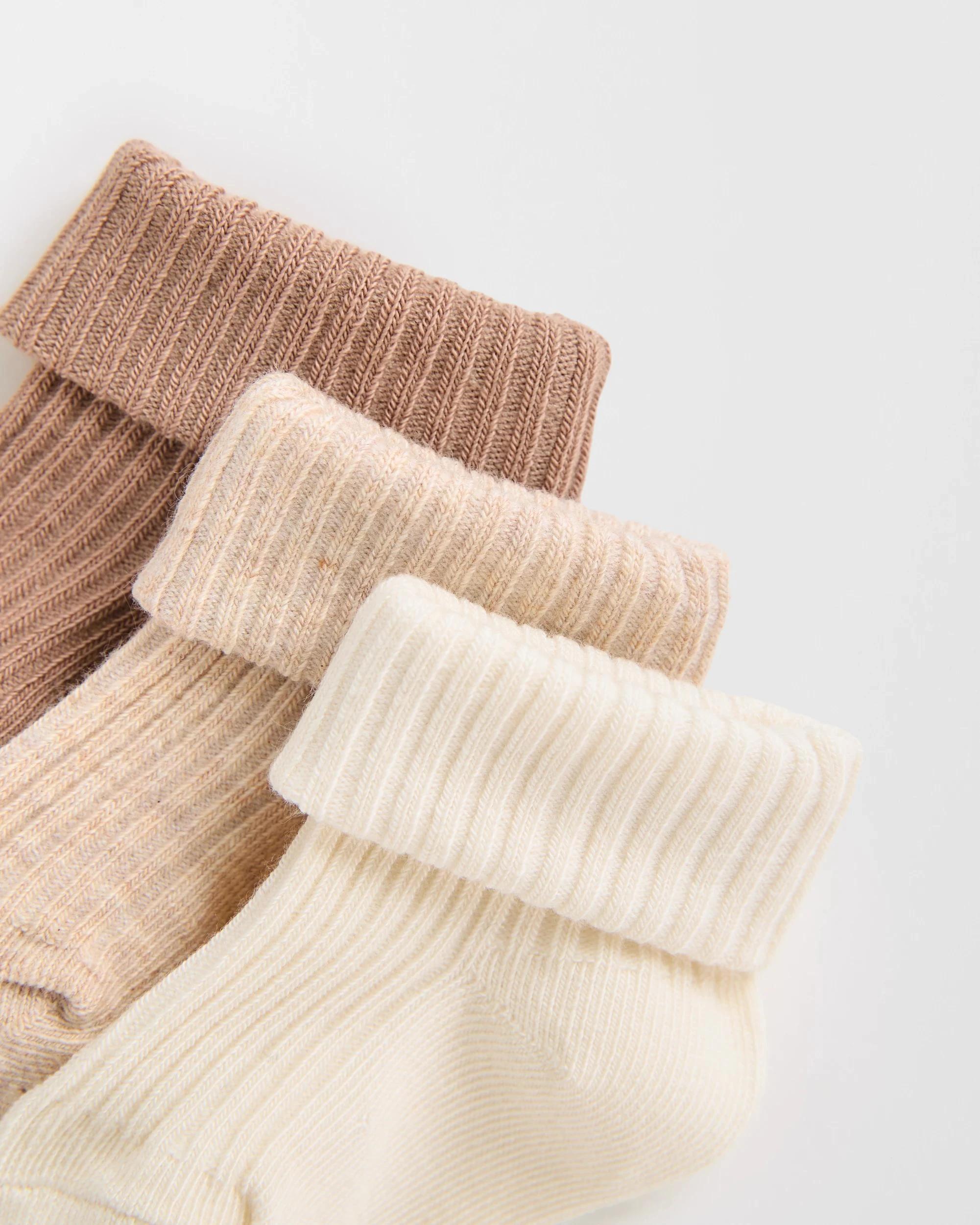 2 Target Baby Baby Unisex 3 Pack Turnover Socks NEUTRALS, 2 of 3