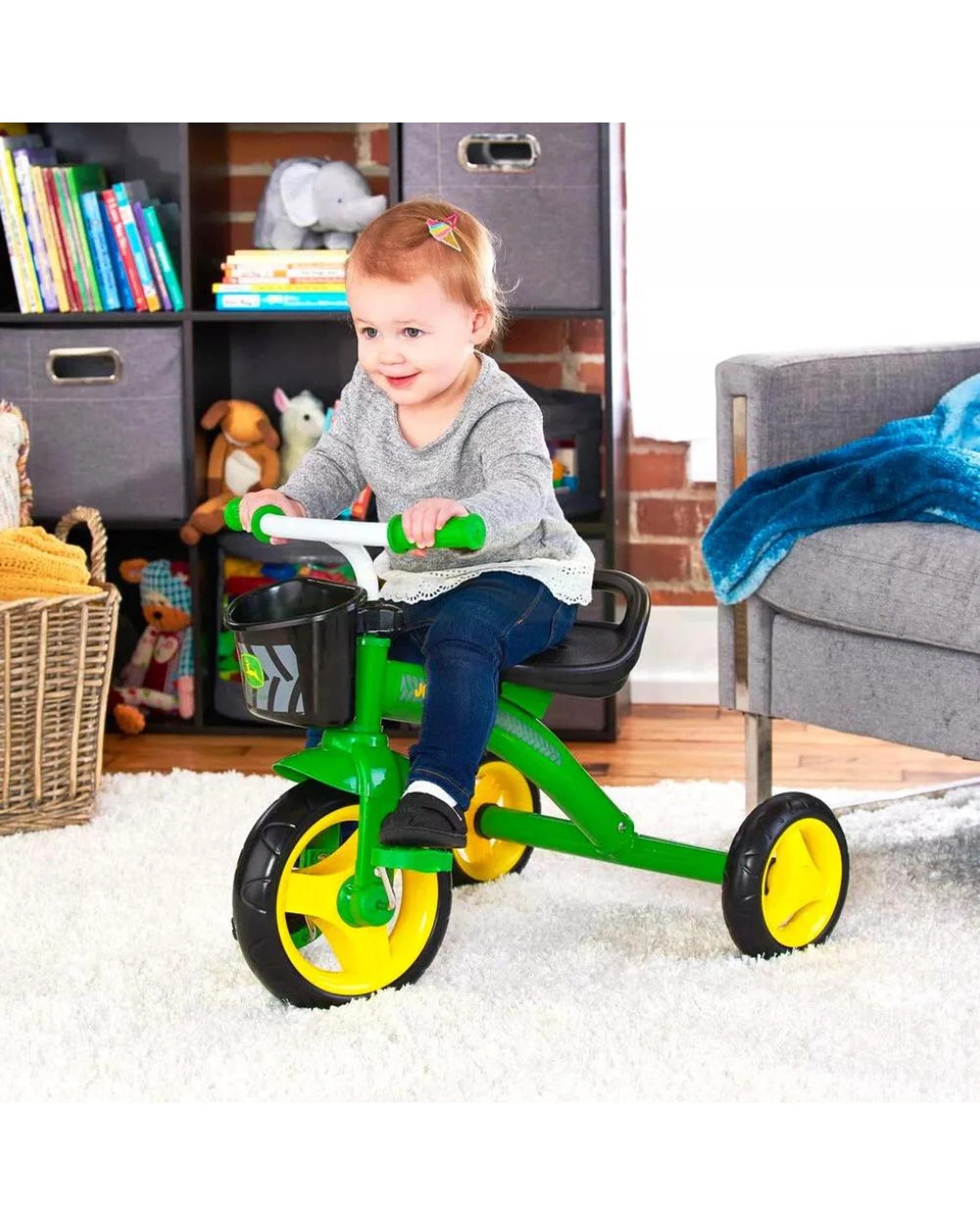4 John Deere Steel Tricycle Green 2y, 4 of 4