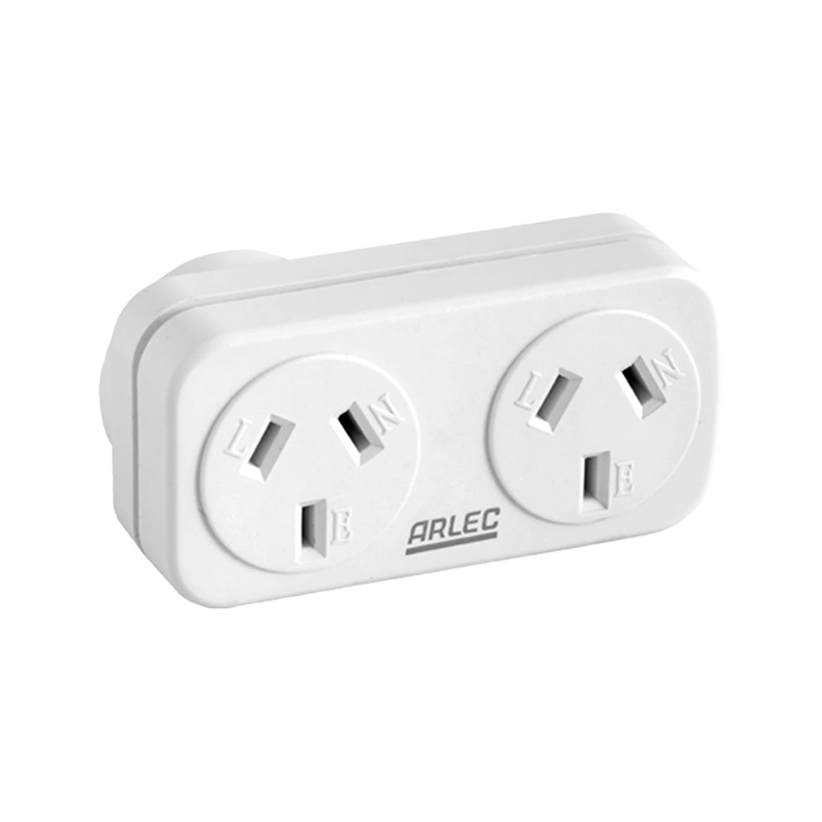 1 Arlec Right Hand Double Adaptor, 1 of 2