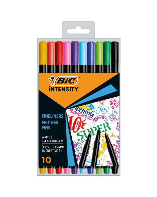 10 Pack BIC Intensity Fineliner Marker 