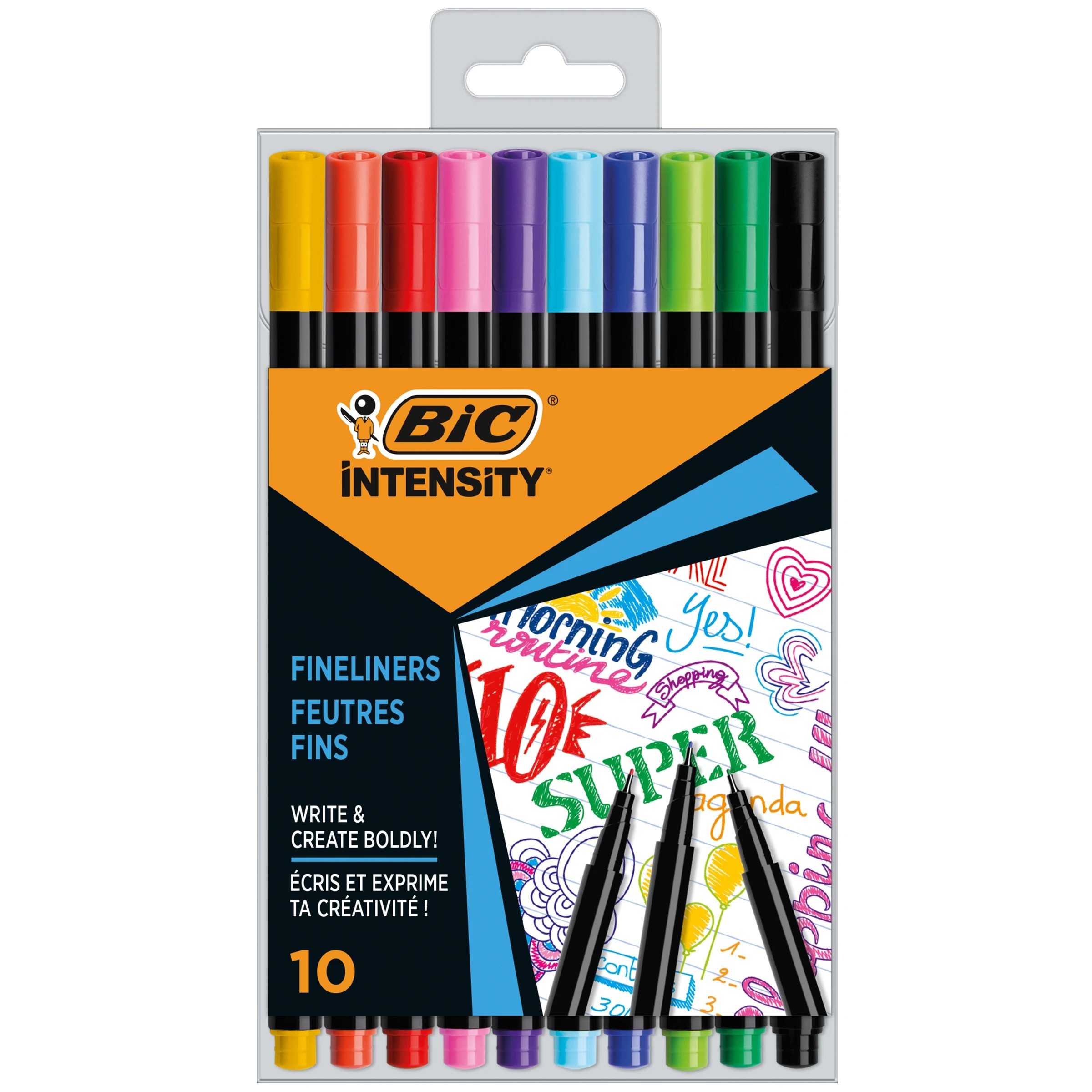 1 10 Pack BIC Intensity Fineliner Marker Pens, 1 of 5